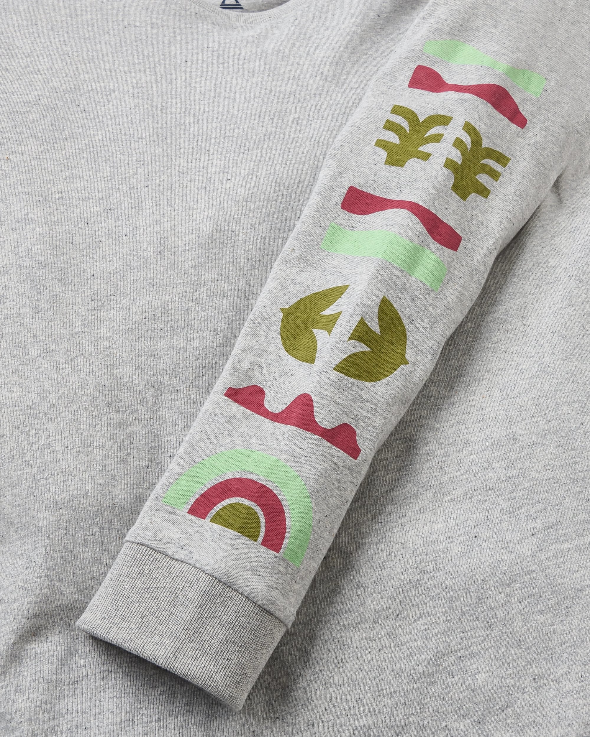Papercut LS T-Shirt - Grey Marl - Image 3