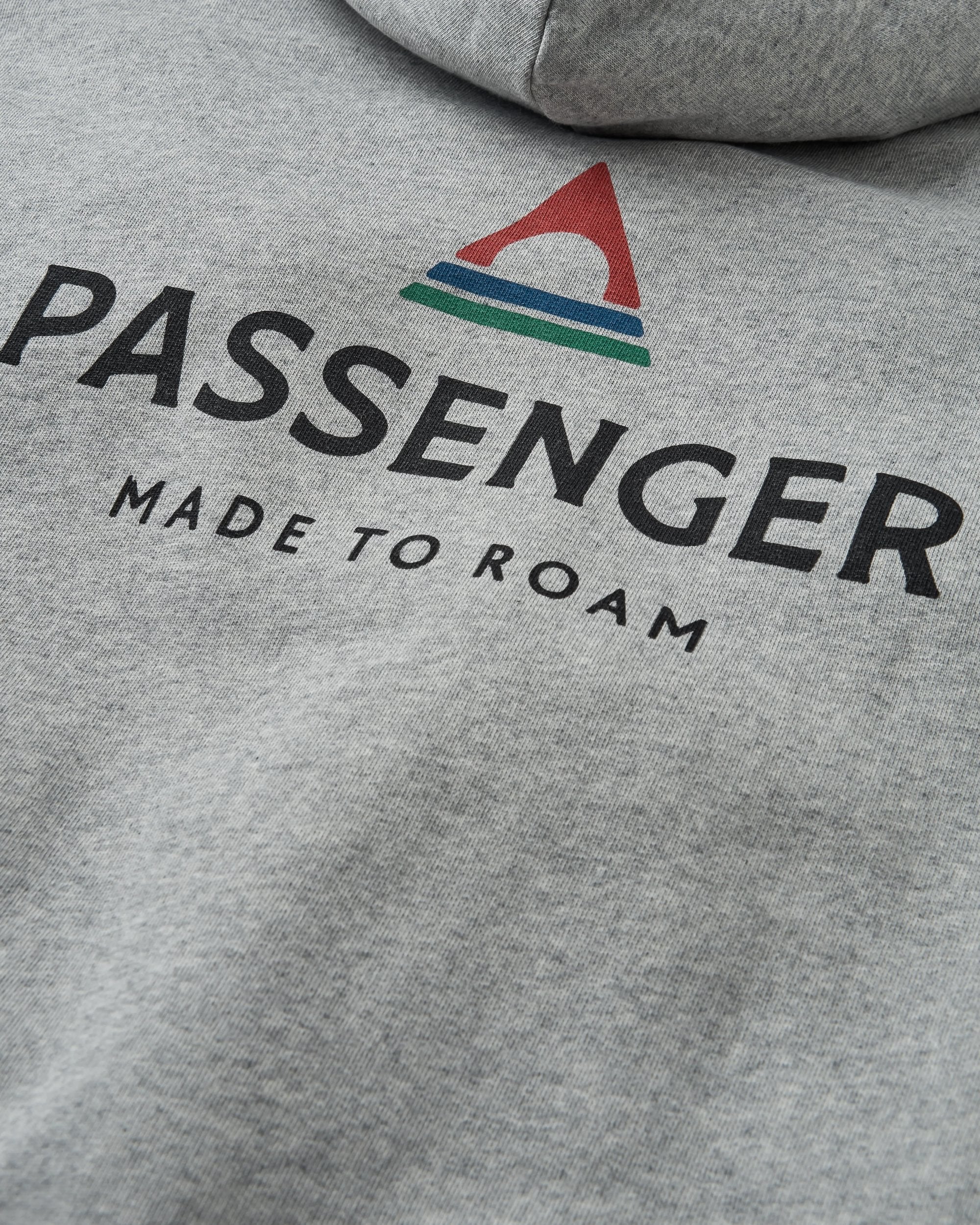 Passenger Relaxed Fit Hoodie - Grey Marl - Image 8