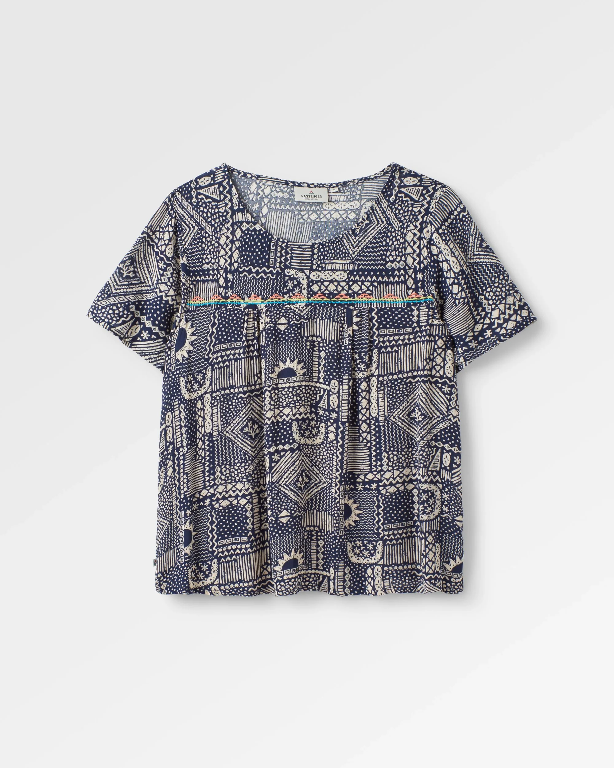 Petal Top - Vintage Patchwork Navy - Image 2