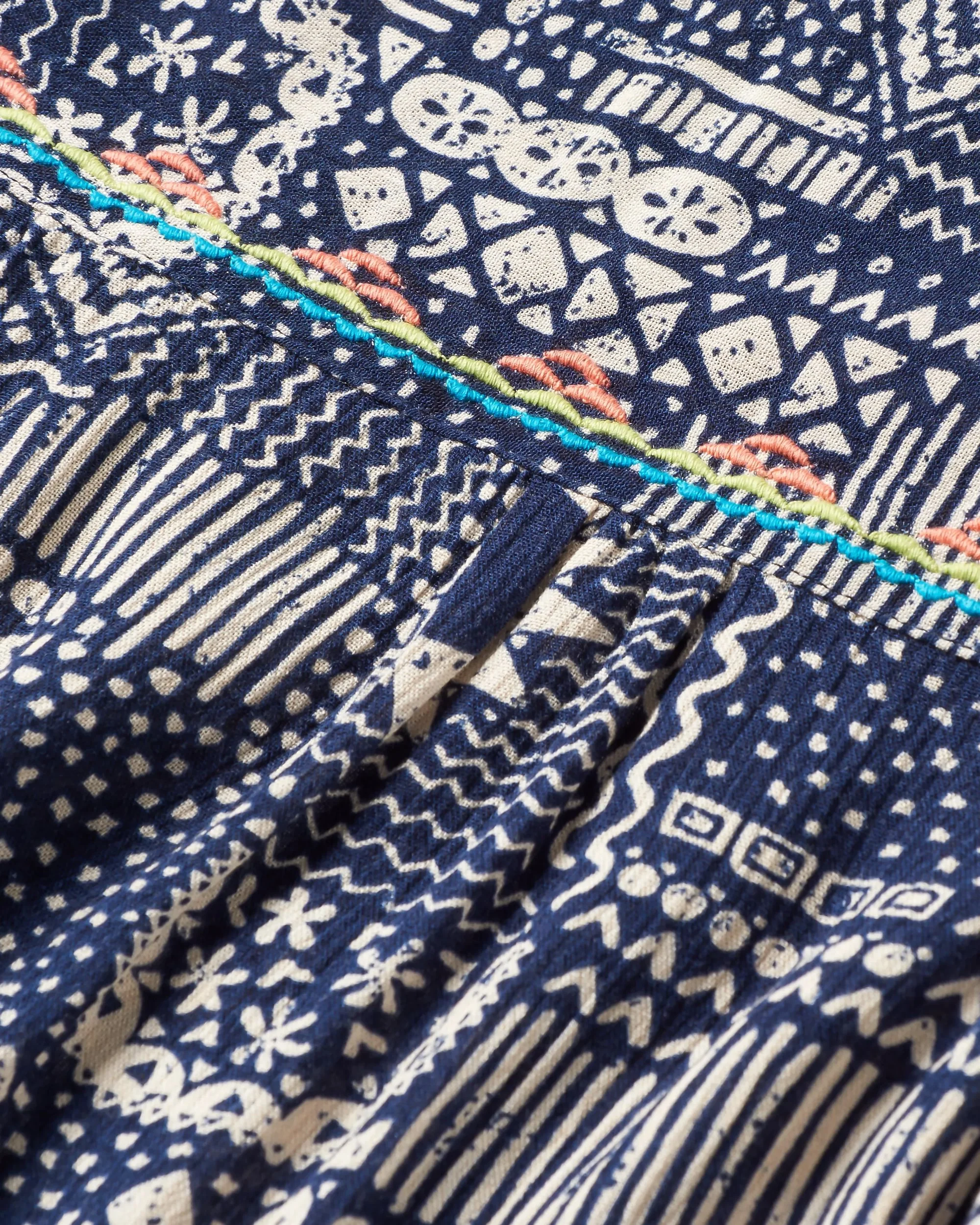 Petal Top - Vintage Patchwork Navy - Image 7