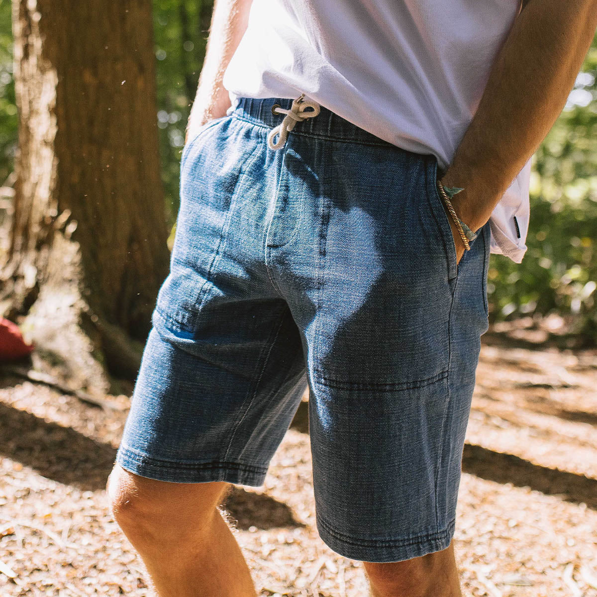 Pine Cord Shorts - Washed Denim - Image 6