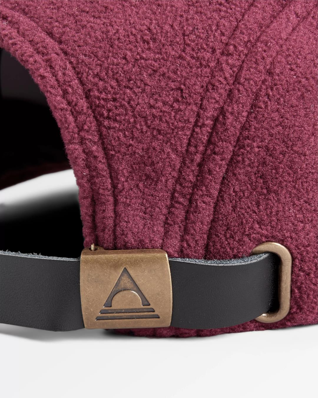 Pine Polar Fleece 5 Panel Cap - Wine - Image 3
