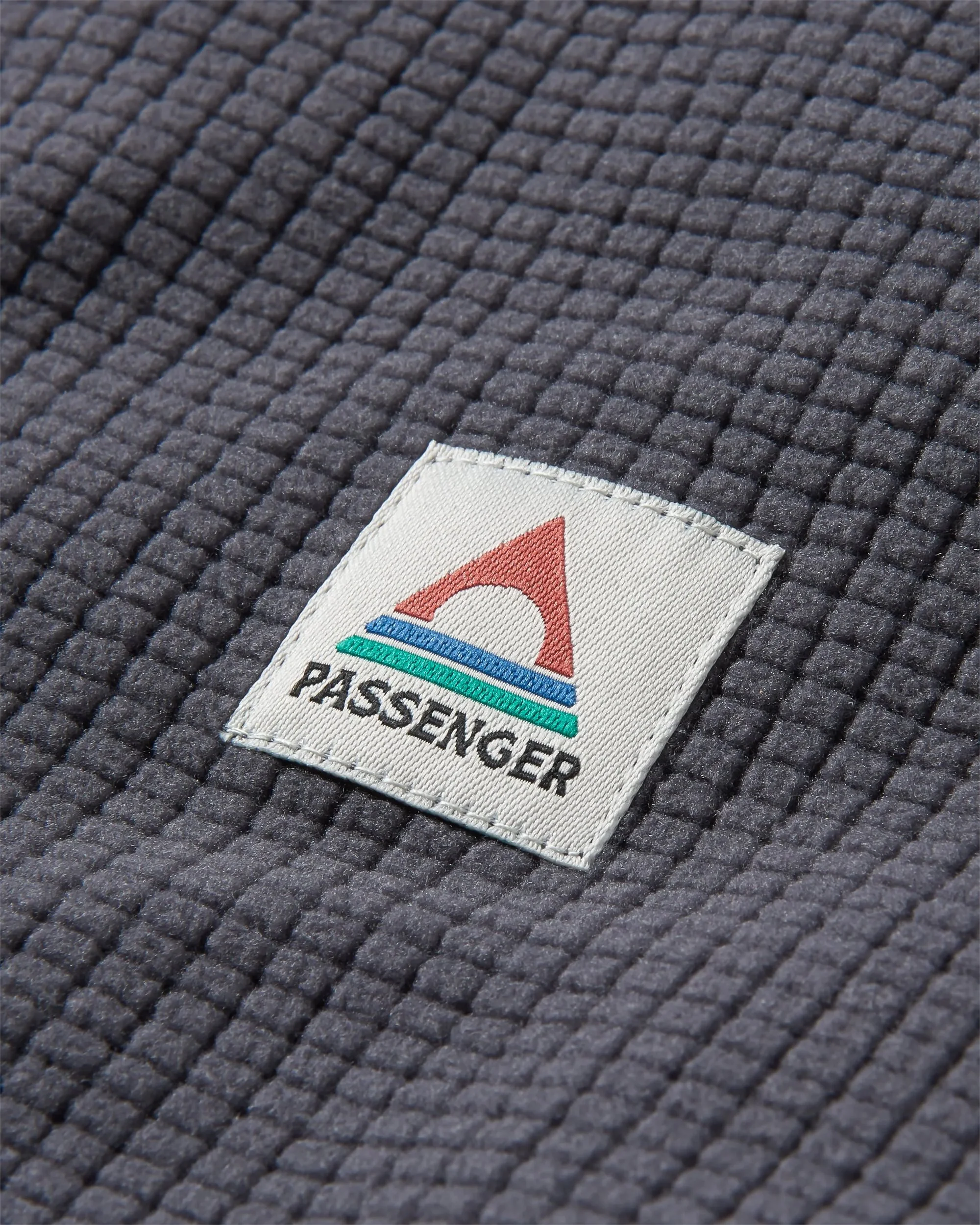 Point Grid Polar Fleece Hoodie - Charcoal - Image 7