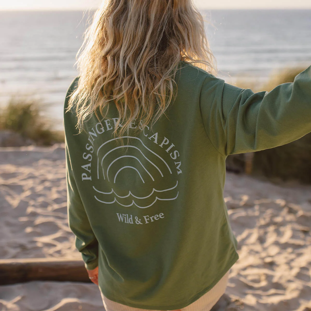 Rainbow Oversized Sweatshirt - Dark Ivy