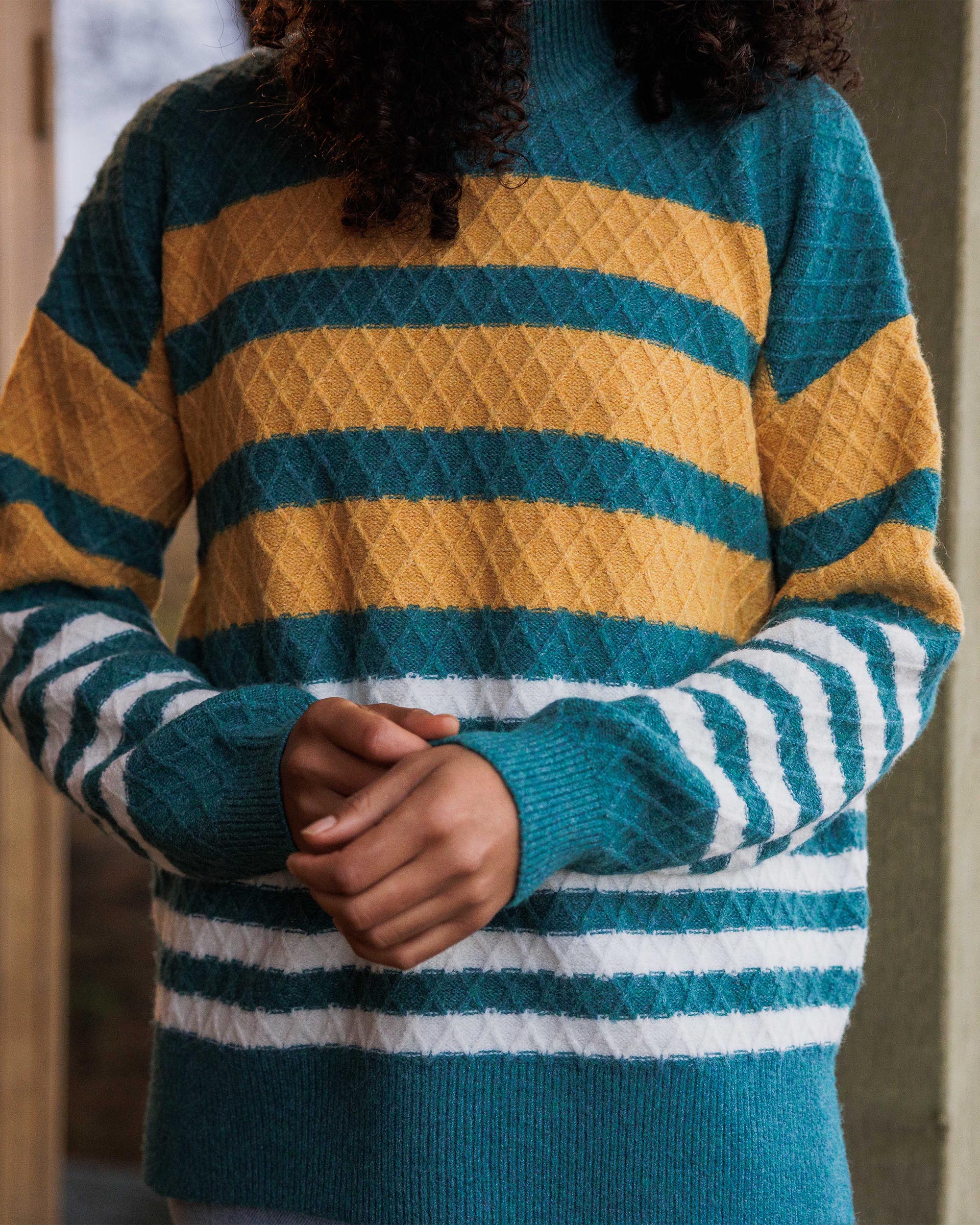 Ramble Knitted Jumper - Mediterranean - Image 3