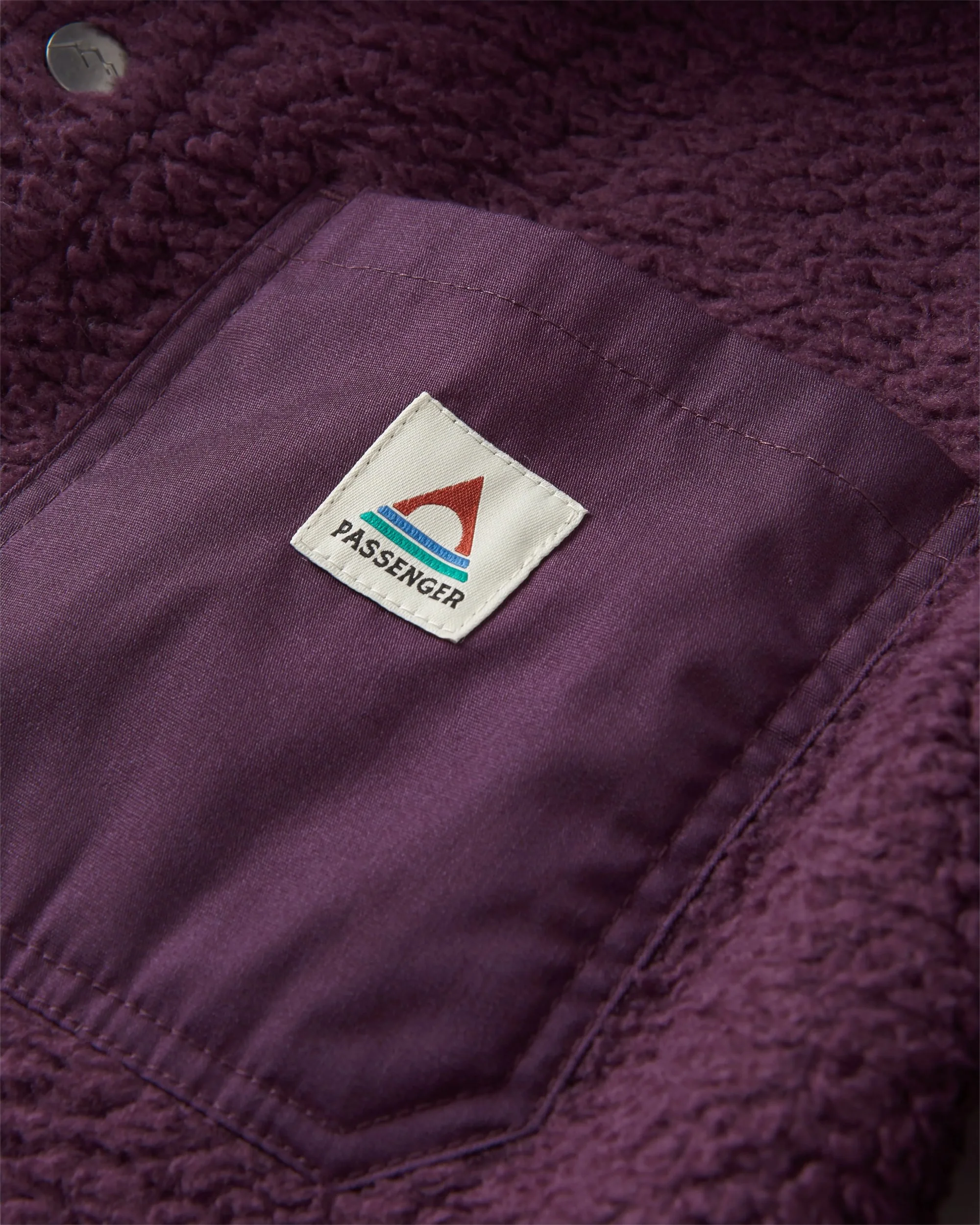 Rappel Sherpa Oversized Shirt - Deep Plum - Image 3