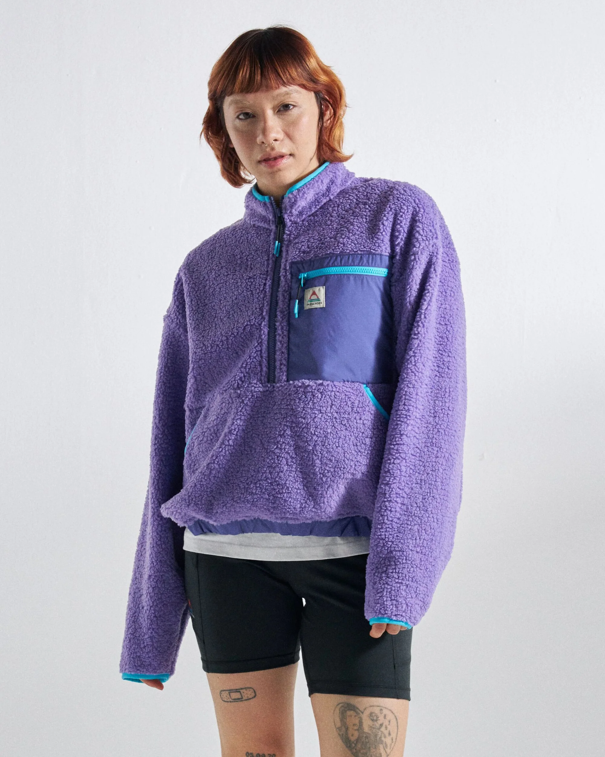 Ravi Sherpa Fleece - Retro Purple - Image 3