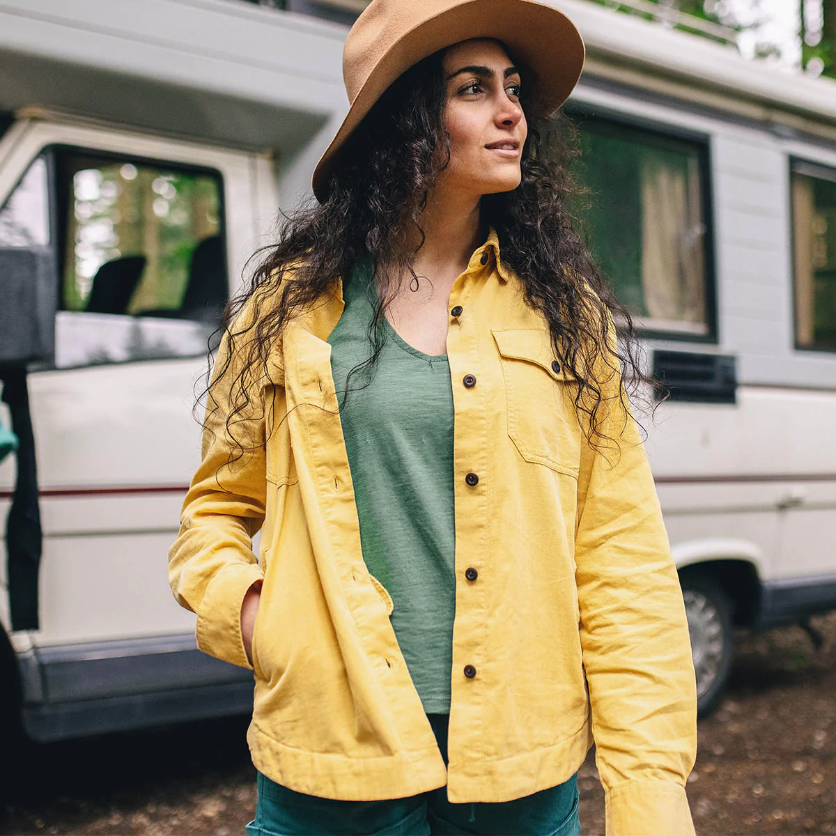 Ray Recycled Cord LS Shirt - Jojoba - Image 2