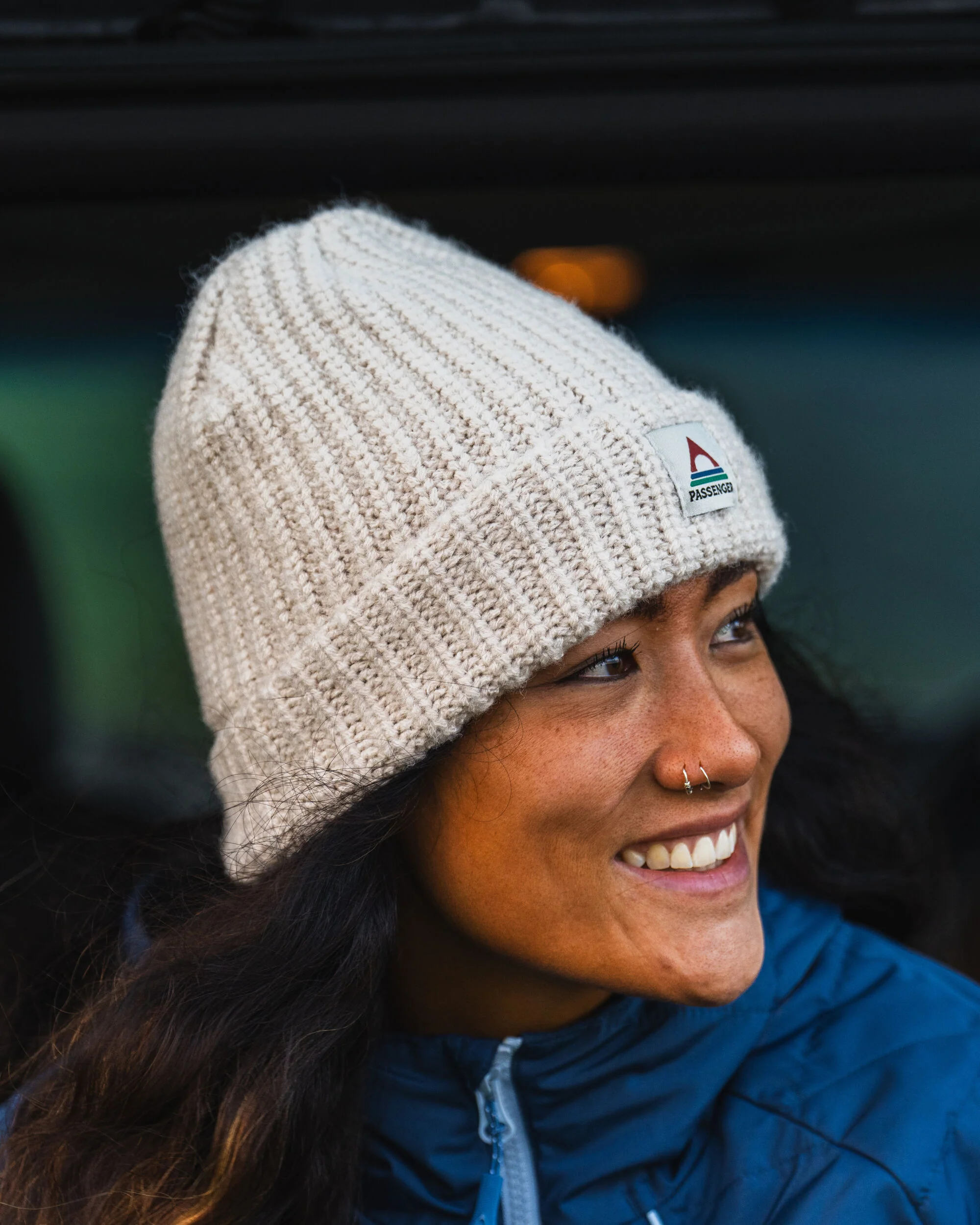 Redwood Fleece Lined Beanie - Vintage White - Image 2