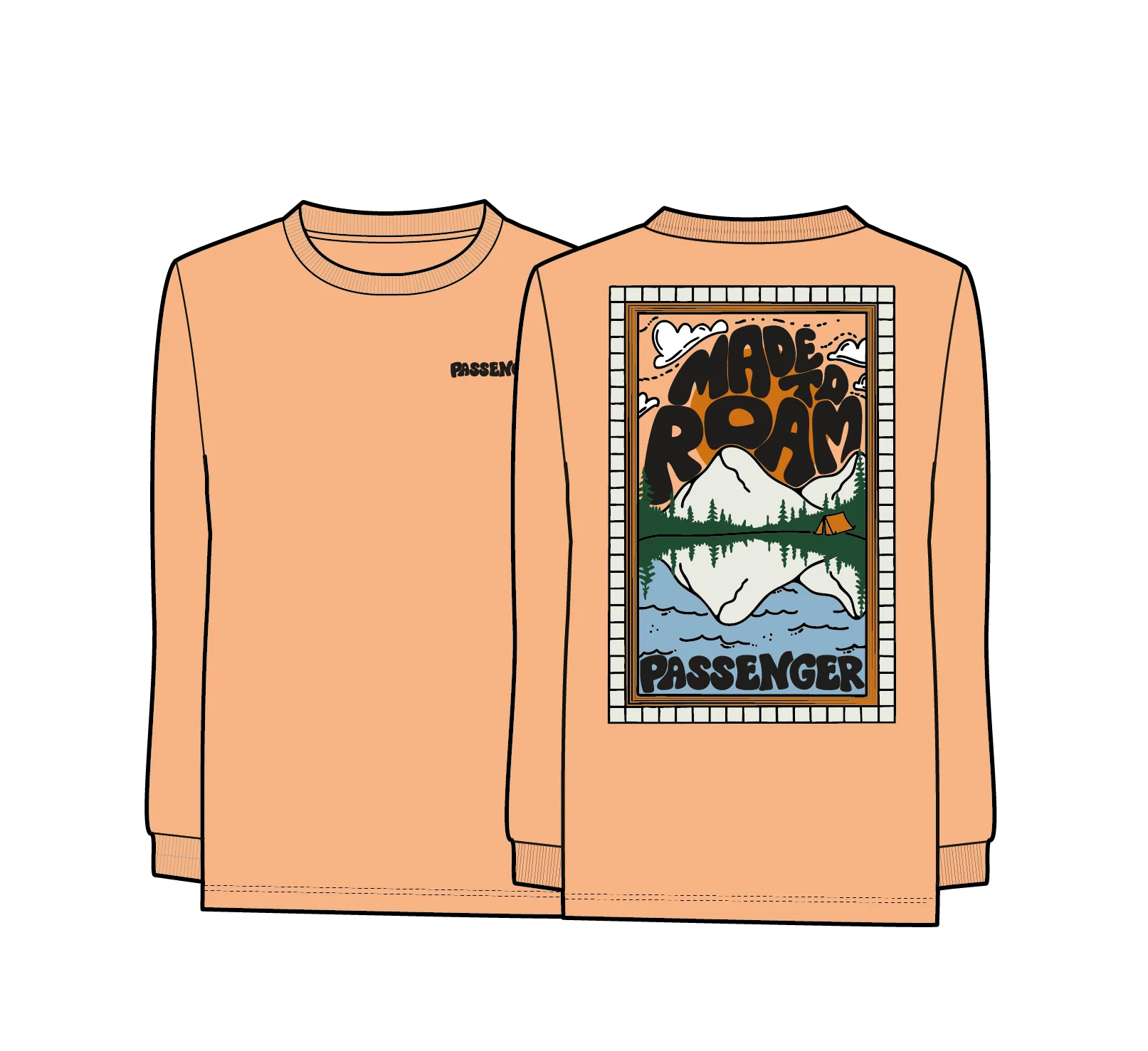 Reflect LS T-Shirt - Orange Peach - Image 10