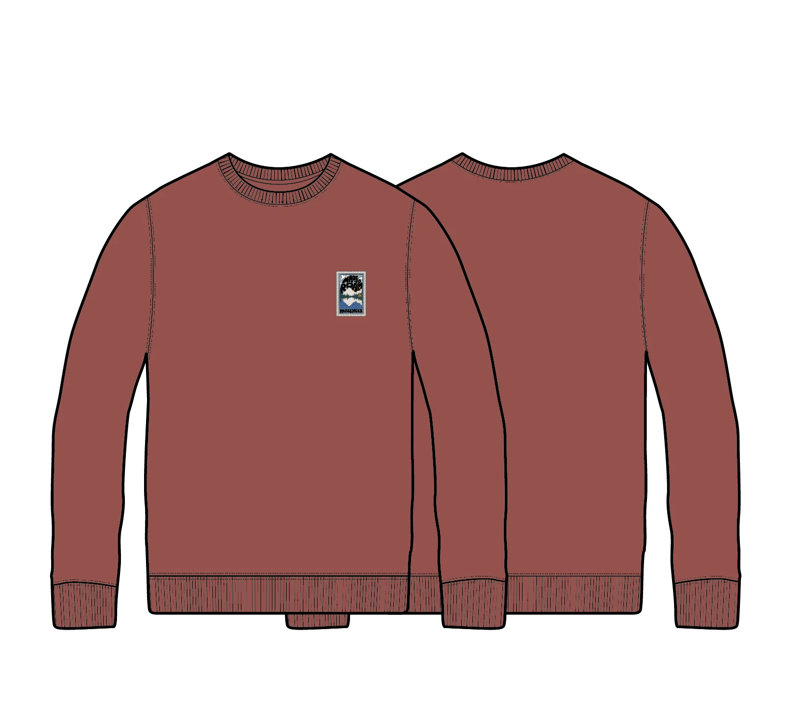 Reflect Patch Sweatshirt - Redwood - Image 6