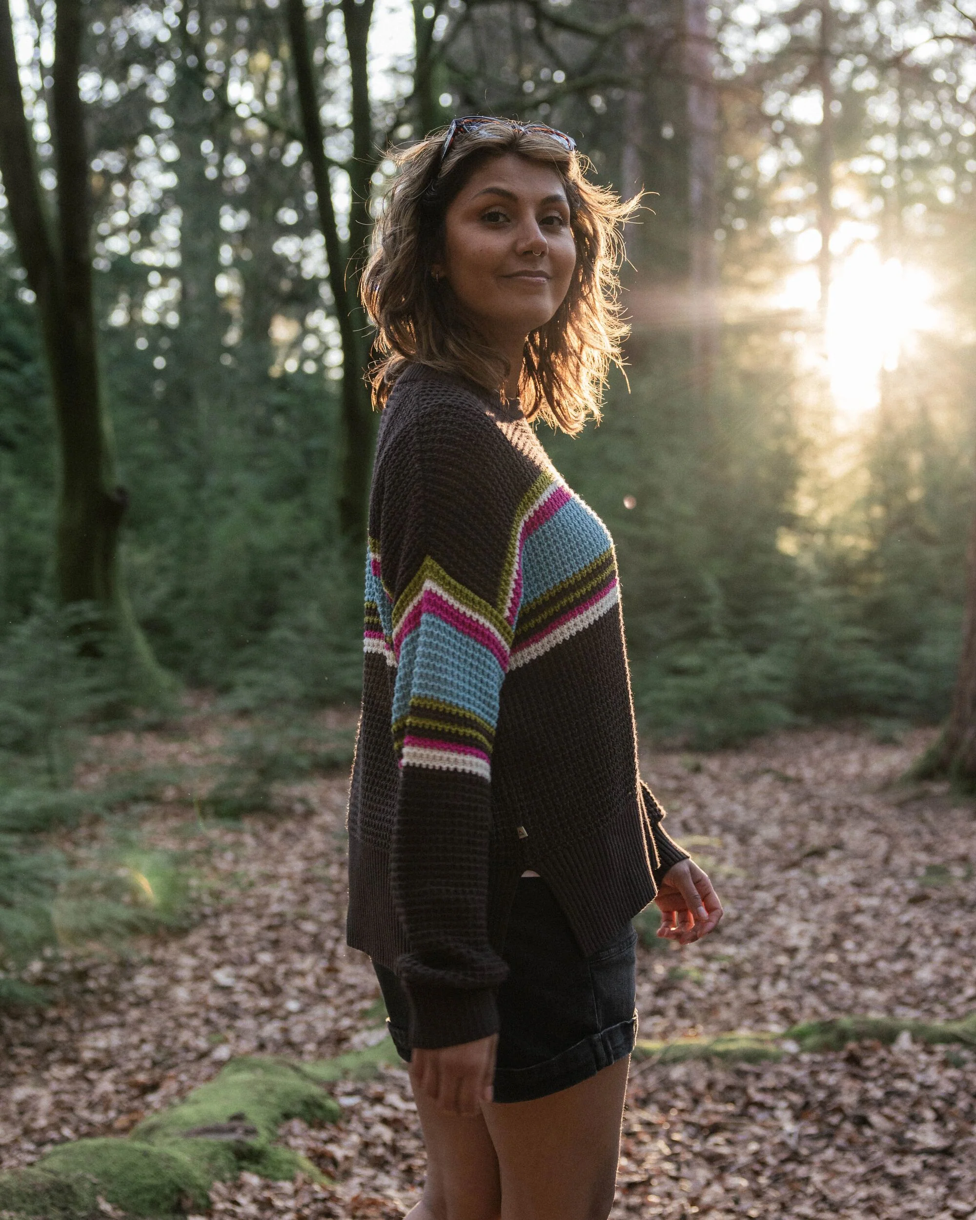 Reflection Stripey Jumper - Espresso - Image 3