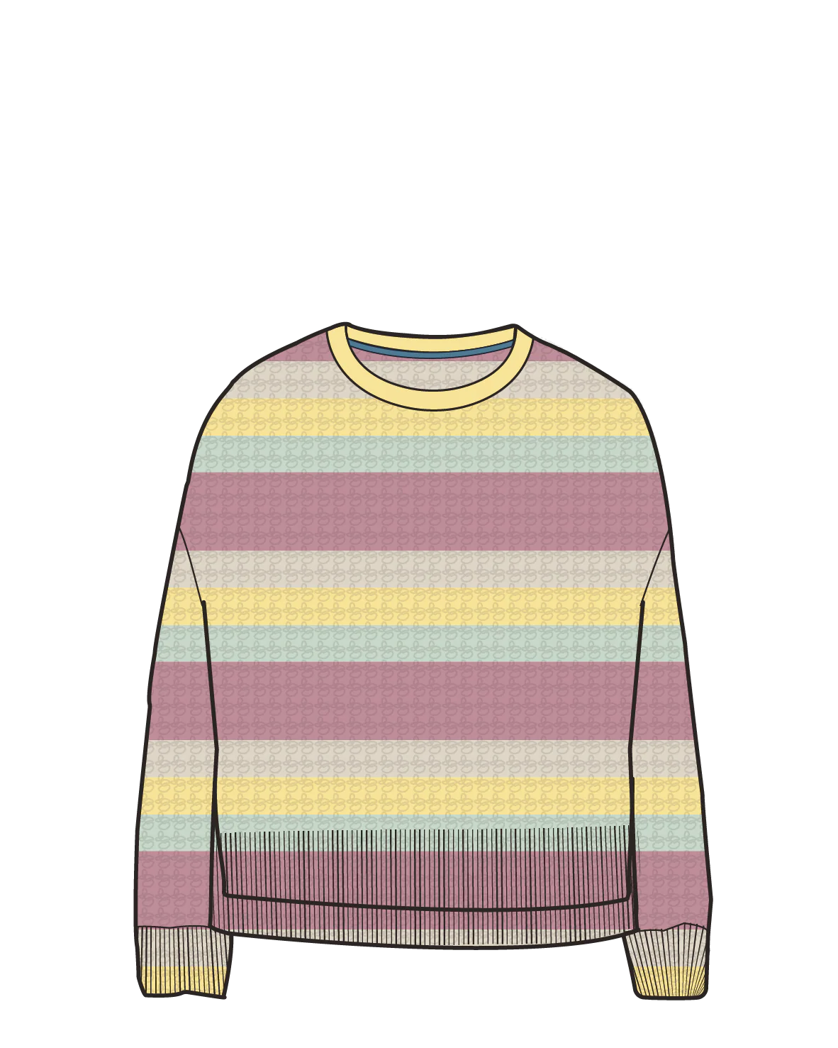 Reflection Stripey Jumper - Pink Haze Multi Stripe - Image 6