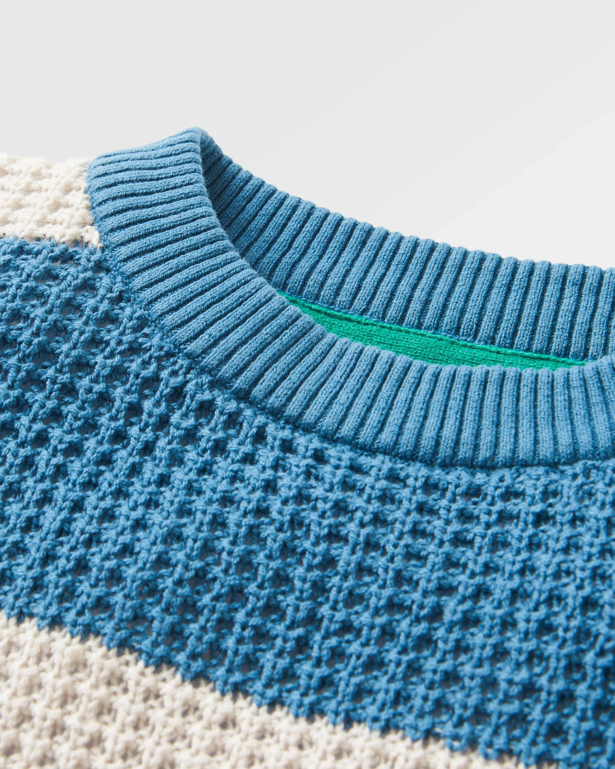 Reflection Stripey Jumper - Stormy Blue/Retro Blue - Image 5