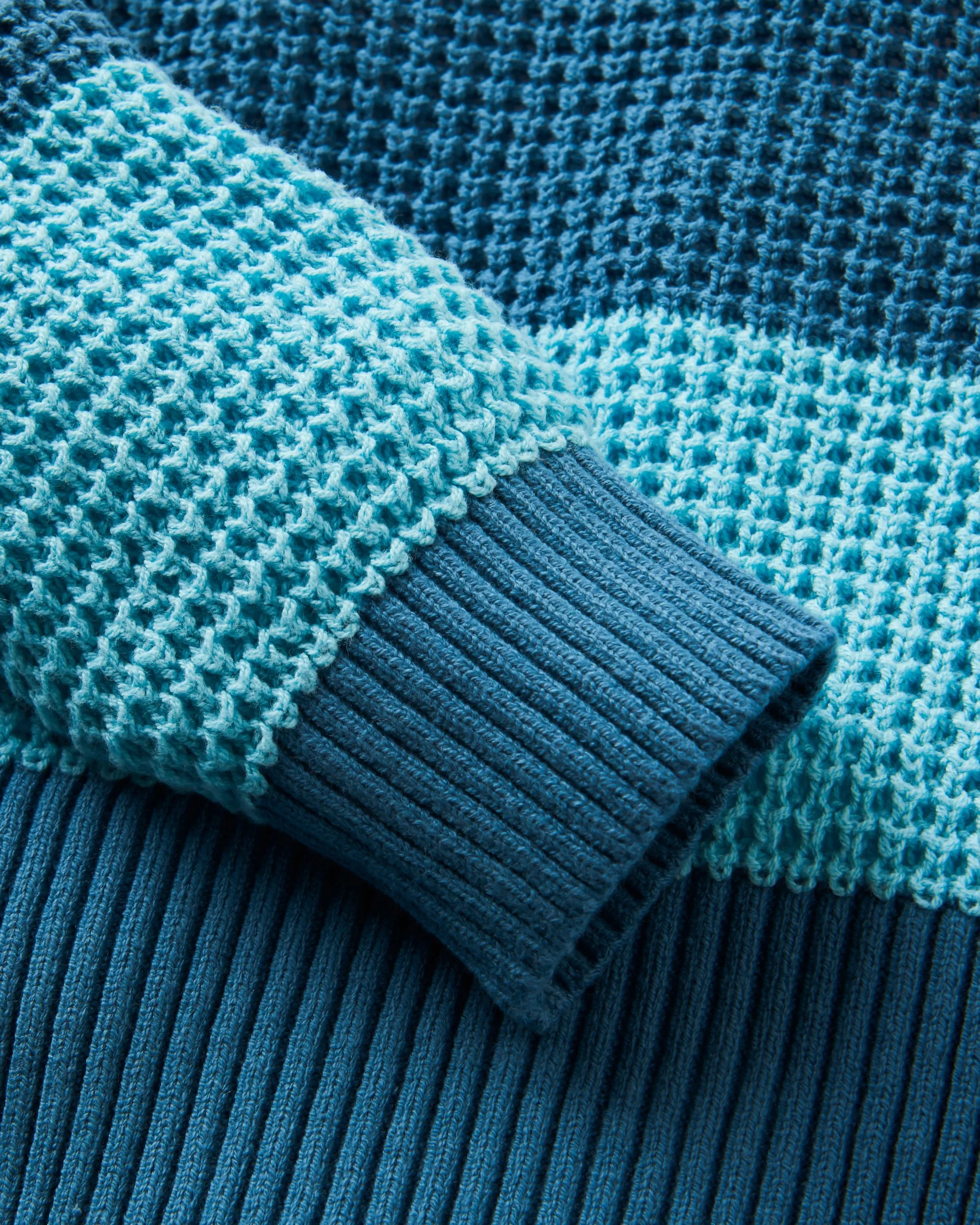 Reflection Stripey Jumper - Stormy Blue/Retro Blue - Image 8