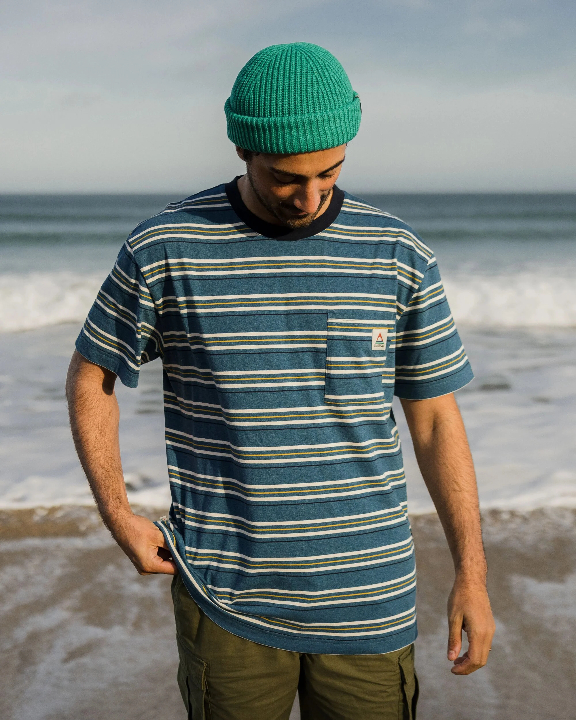 Retro Relaxed Fit T-Shirt - Blue Steel Marl