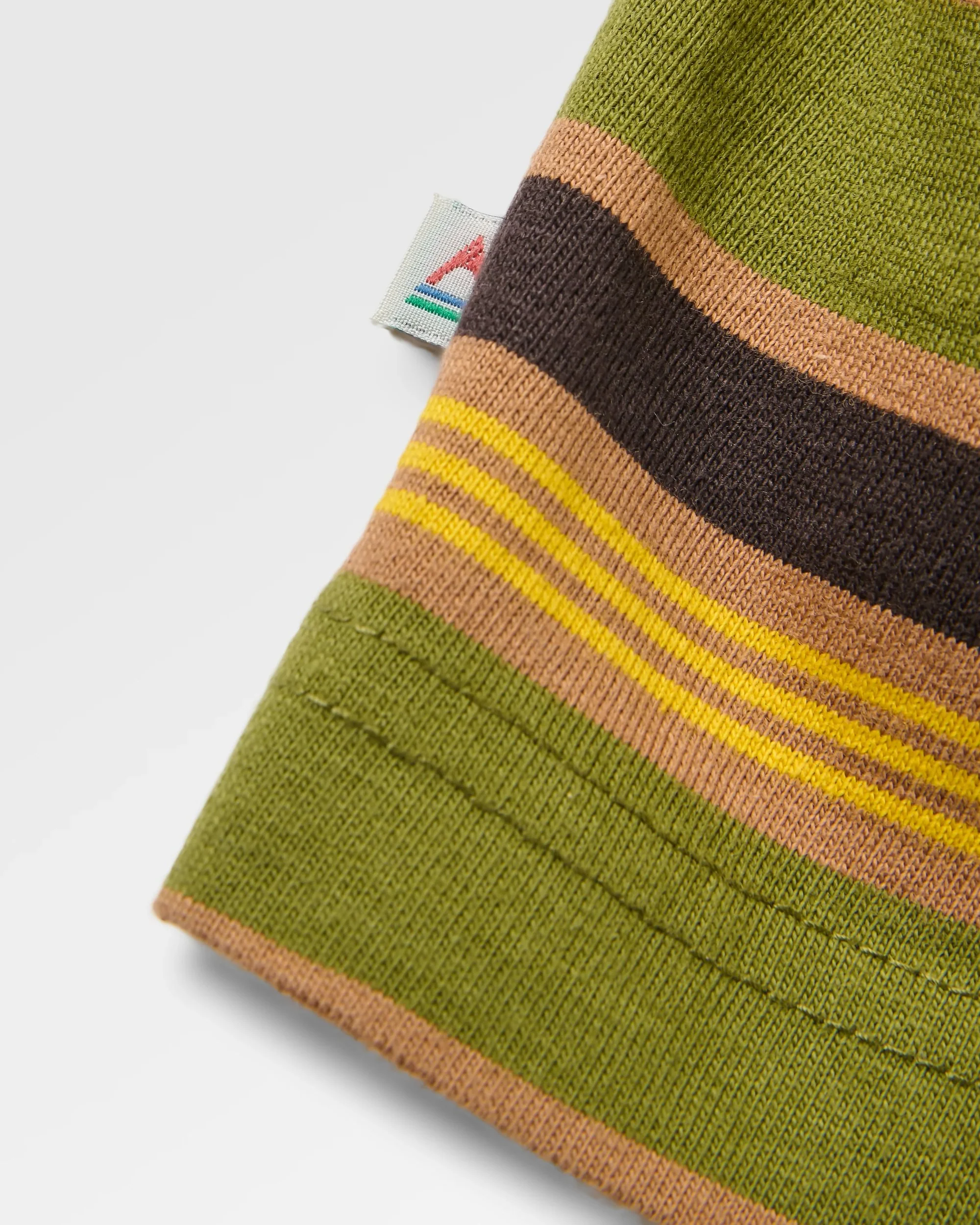Retro Relaxed Fit T-Shirt - Khaki Multi Stripe - Image 5