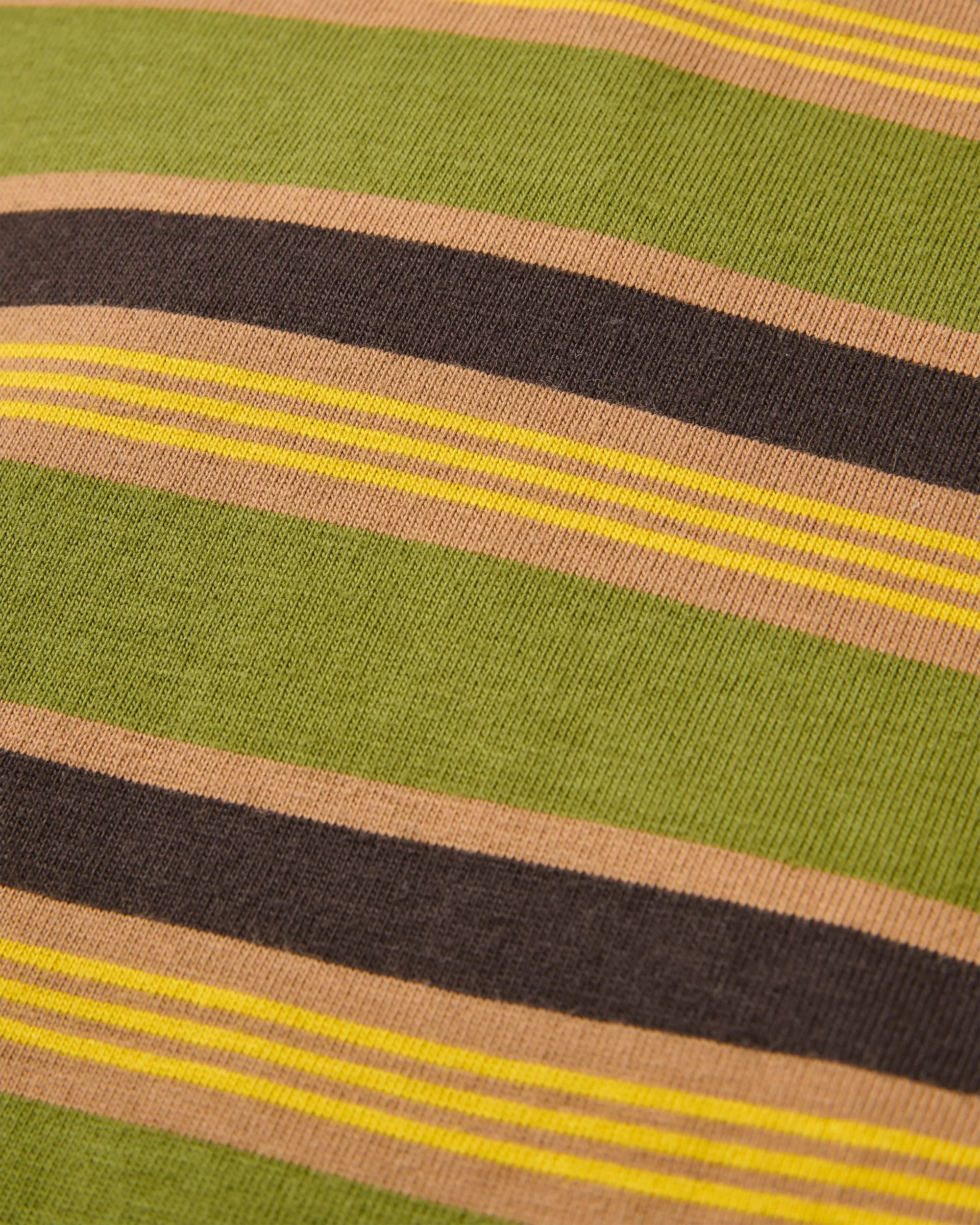 Retro Relaxed Fit LS T-Shirt - Khaki Multi Stripe - Image 4