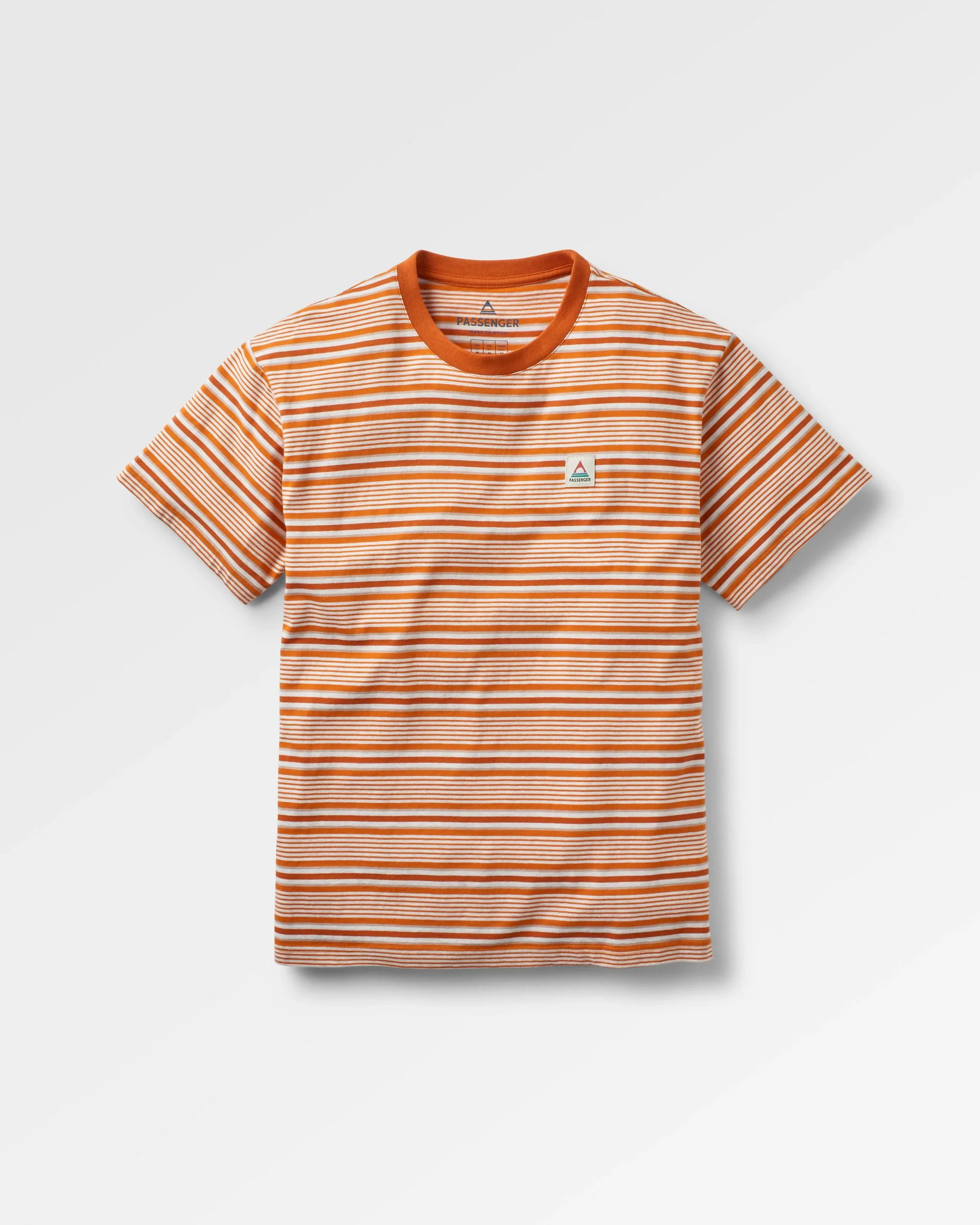 Retro Relaxed Fit T-Shirt - Sunrise Orange Stripe - Image 2