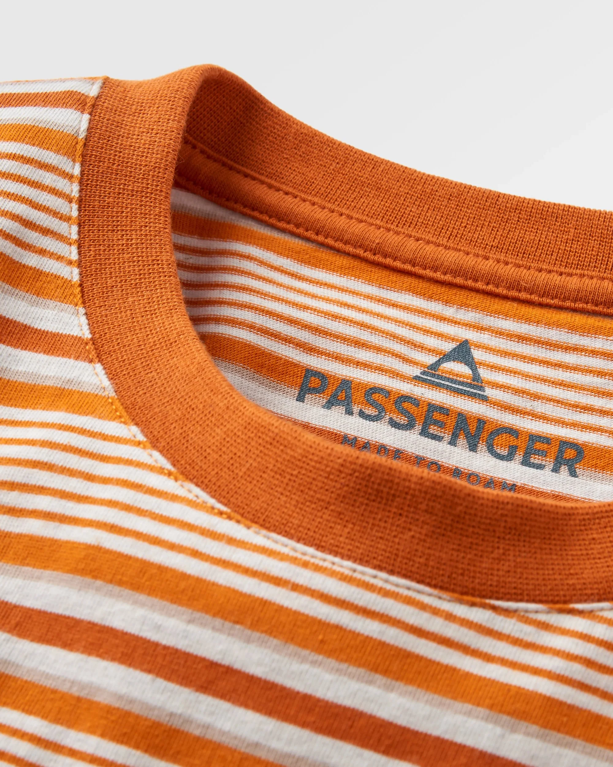 Retro Relaxed Fit T-Shirt - Sunrise Orange Stripe - Image 5