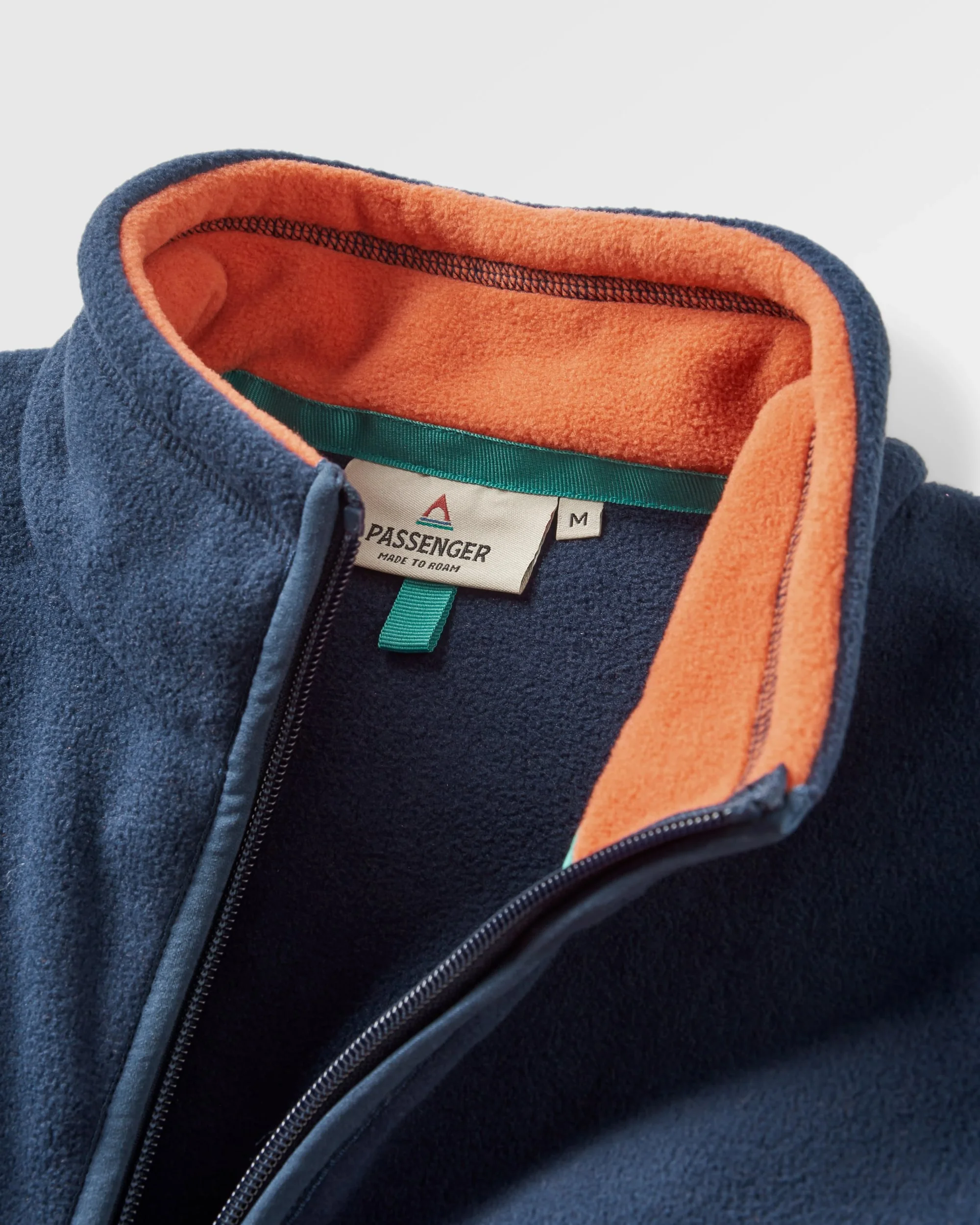 Ridge 2.0 Full Zip Polar Fleece - Rich Navy/ Burnt Orange - Image 2