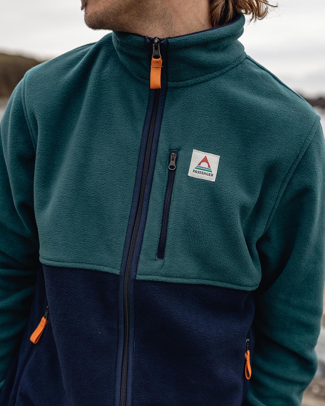 Ridge Full Zip Polar Fleece - Mediterranean/Deep Navy - Image 3
