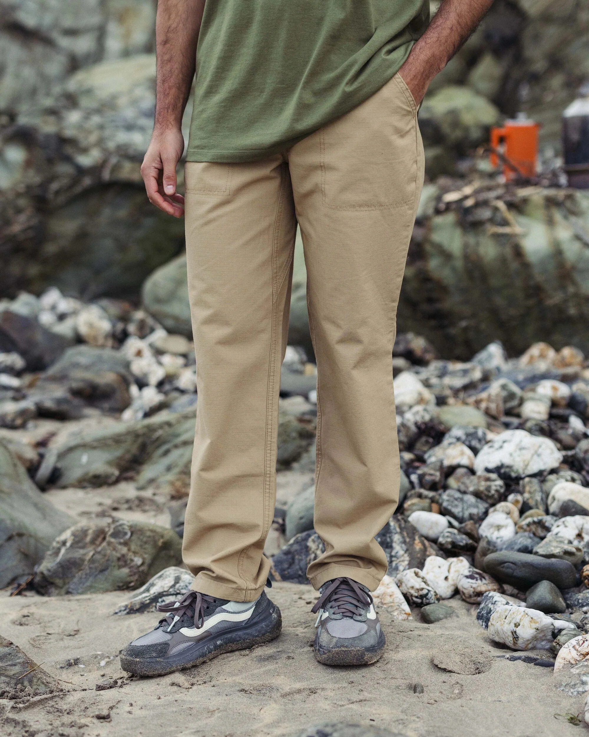 Rif-Raf Organic Cotton Ripstop Trouser - Biscuit - Image 6