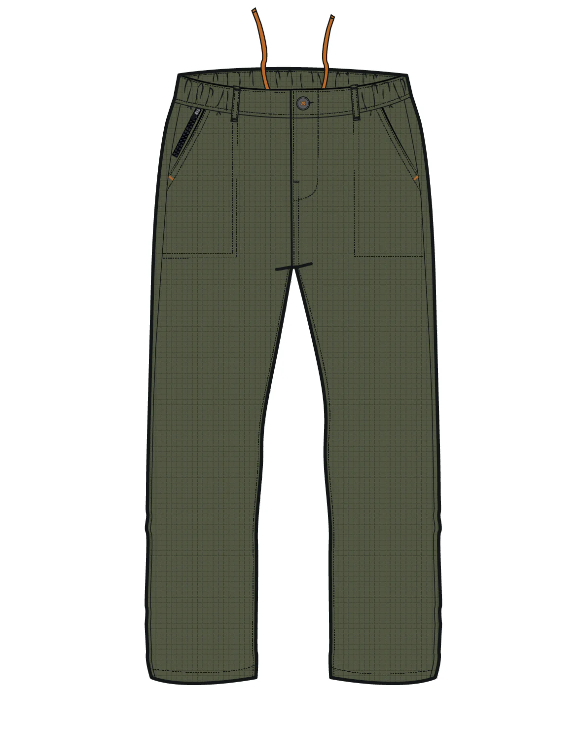 Rif-Raf Organic Cotton Ripstop Trouser - Khaki - Image 7