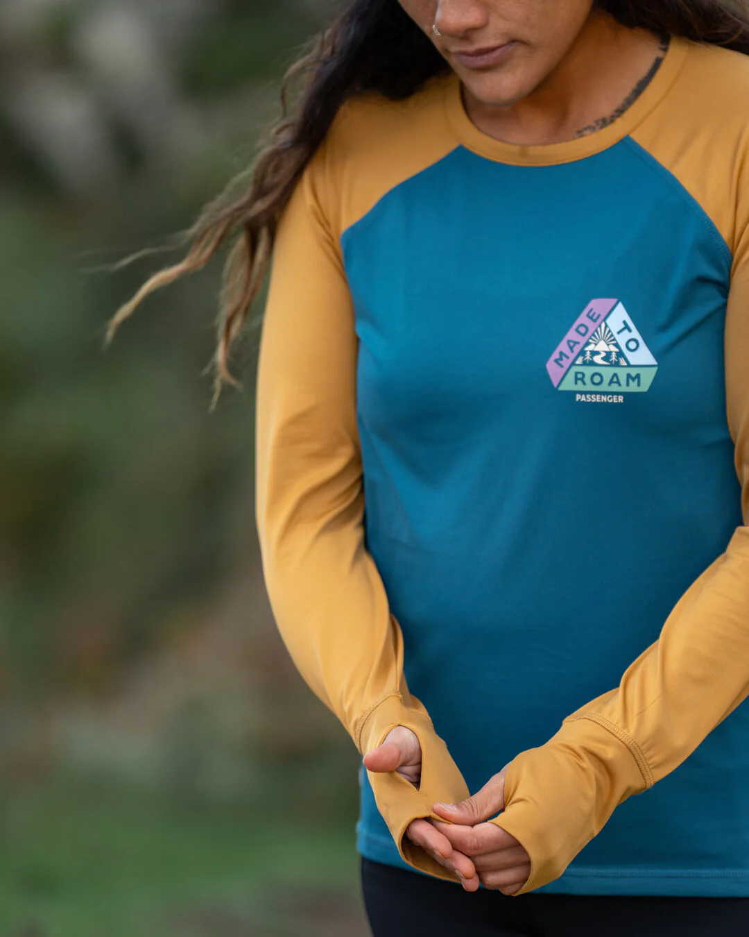 River Active LS T-Shirt - Dusty Ochre/ Corsair Blue - Image 3