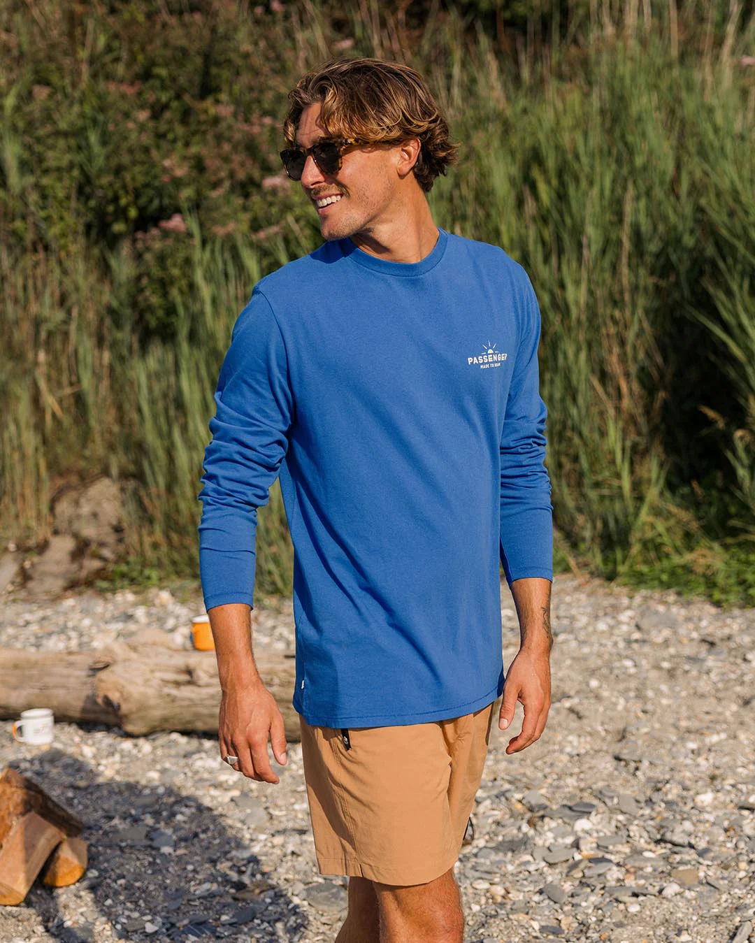 Roam Free LS T-Shirt - True Blue - Image 4
