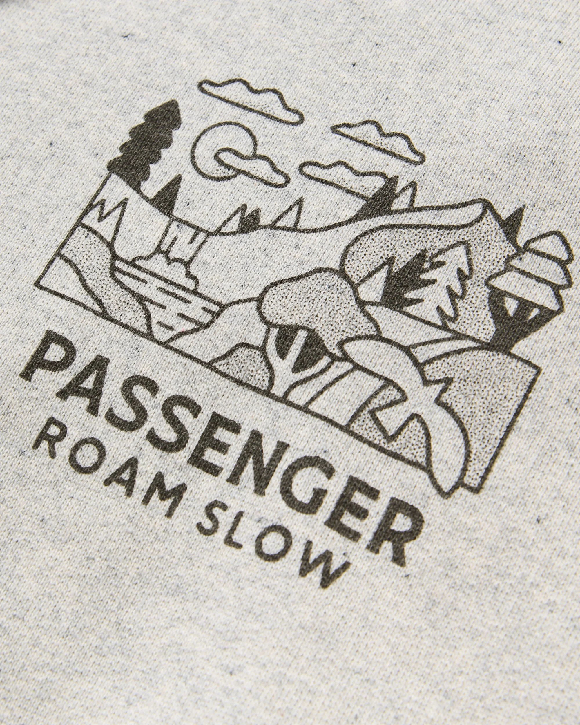 Roam Slow Women's Organic Cotton Hoodie - Light Grey Marl - Image 5