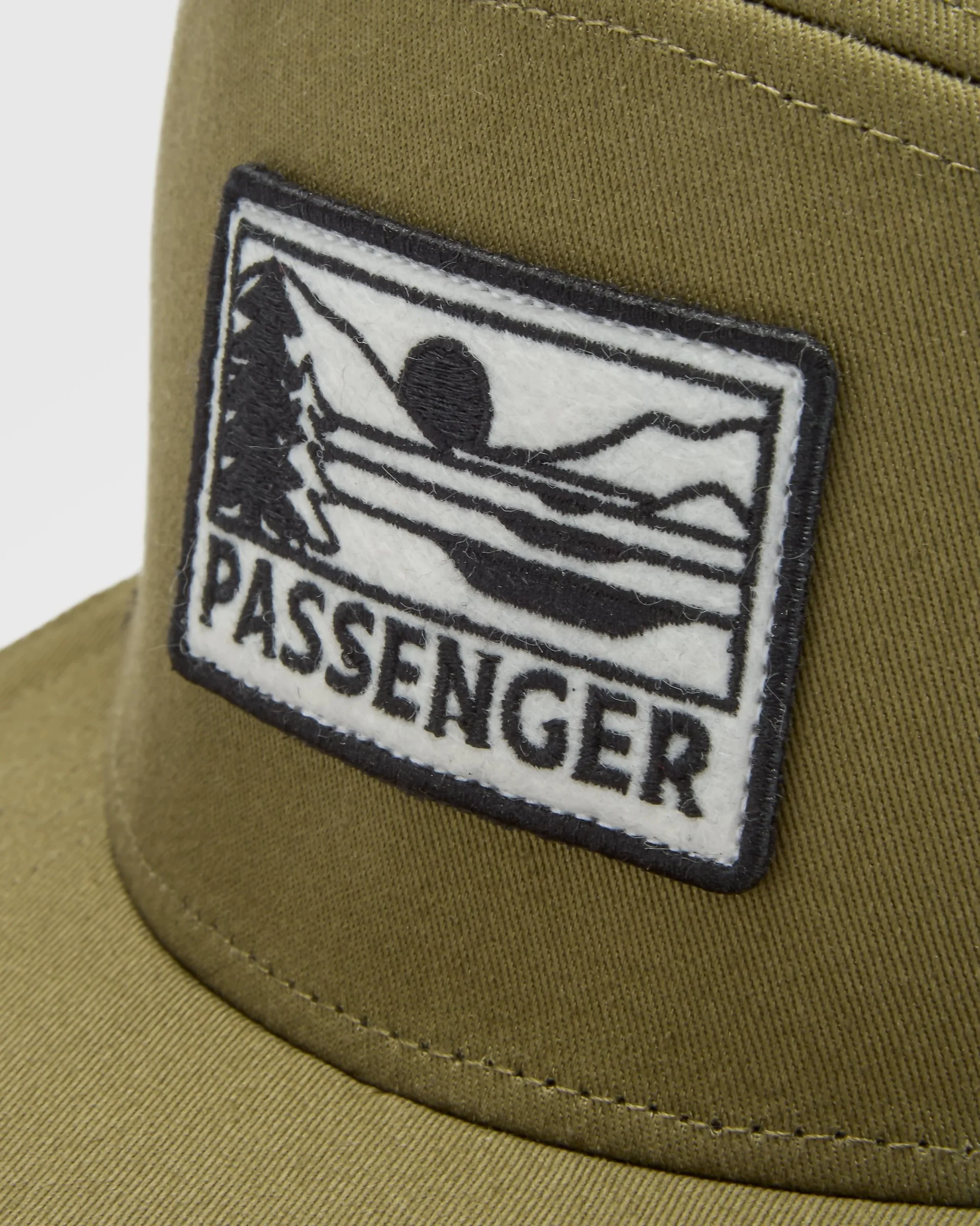 Roamer 7 Panel Organic Cotton Trucker Cap - Khaki - Image 4