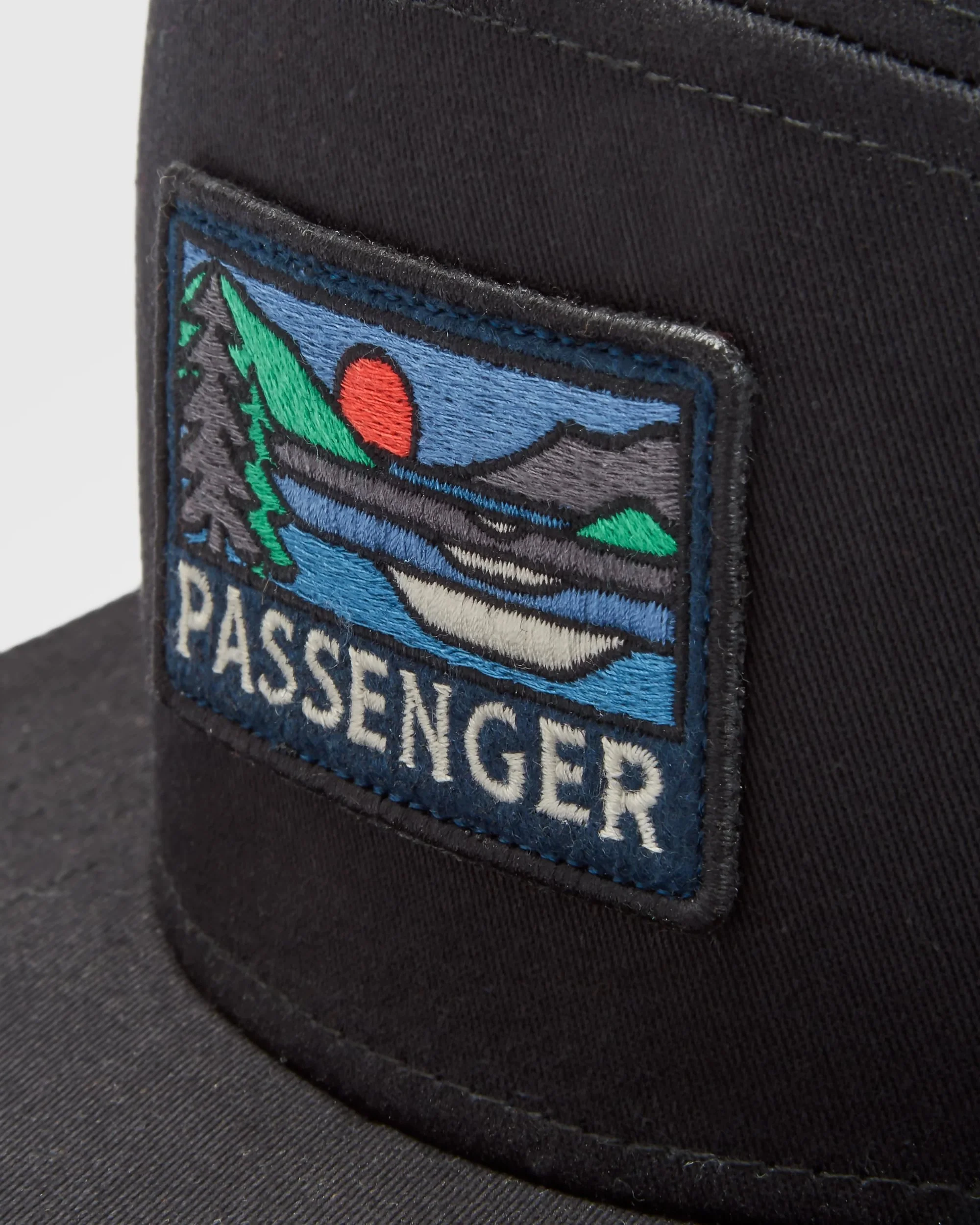 Roamer 7 Panel Organic Cotton Trucker Cap - Phantom Black - Image 3