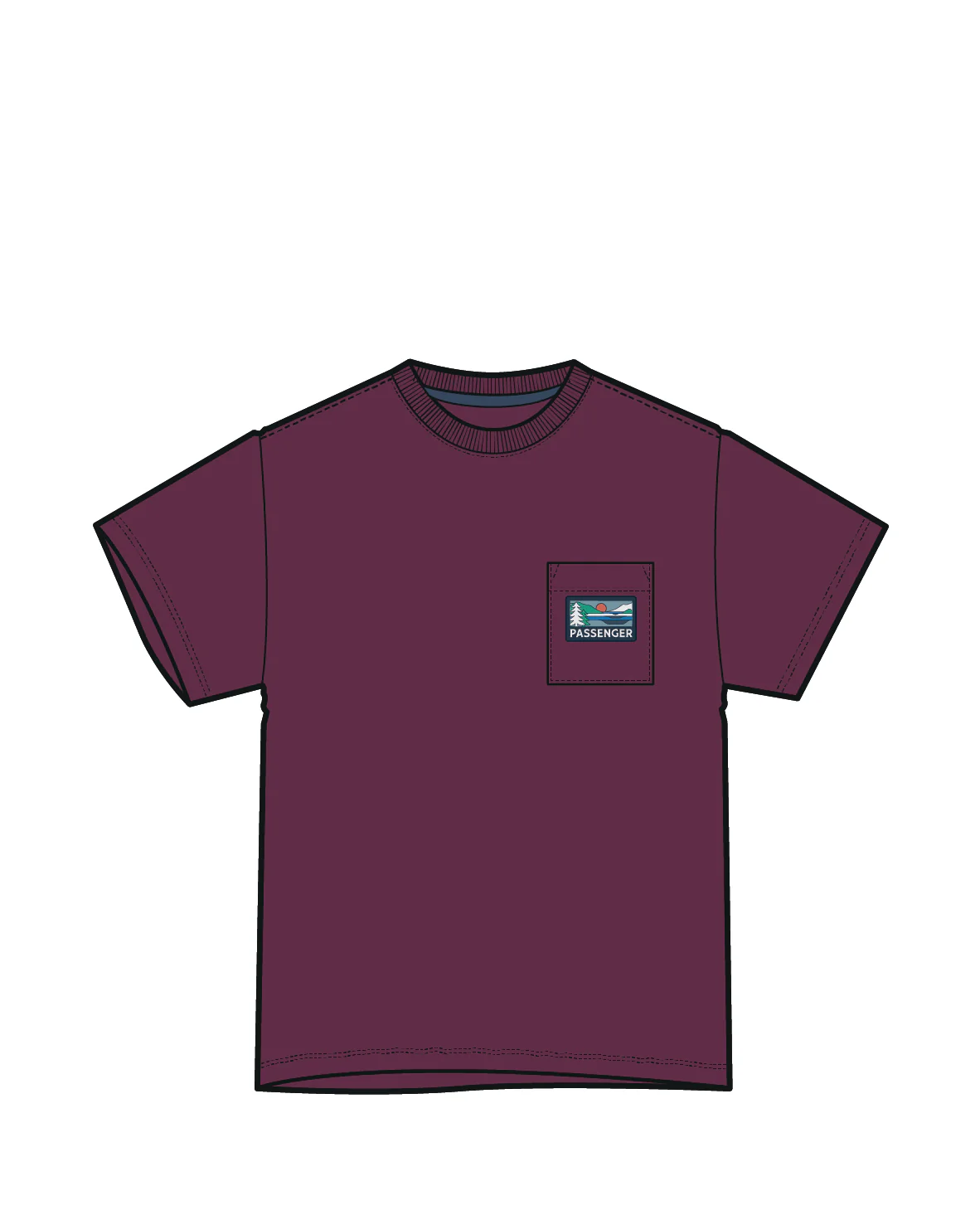 Roamer Patch Relaxed Fit T-Shirt - Warm Berry - Image 5