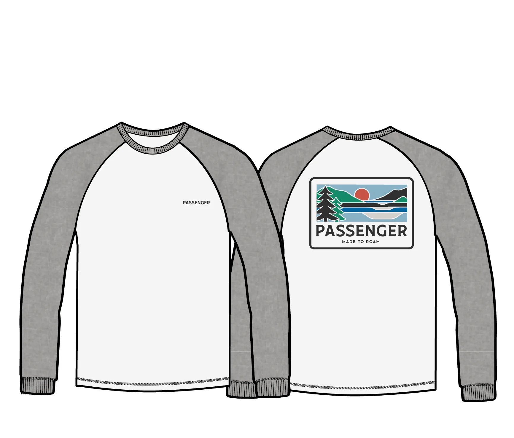 Roamer Raglan LS T-Shirt - White - Image 9
