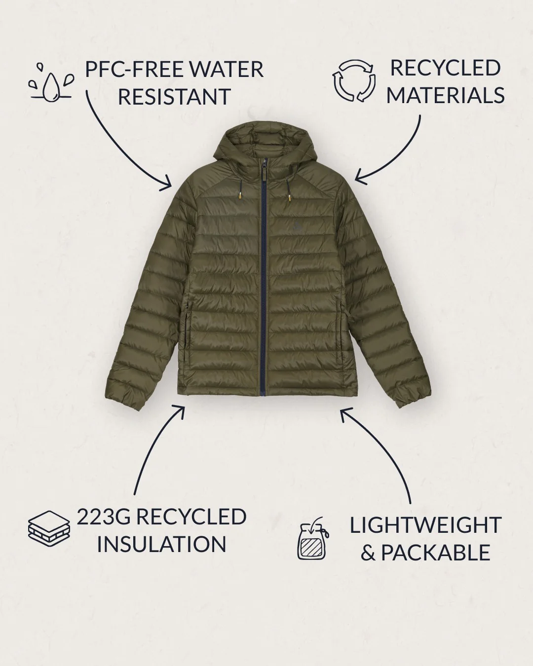 Roamer 2.0 Insulated Jacket - Khaki - Image 3