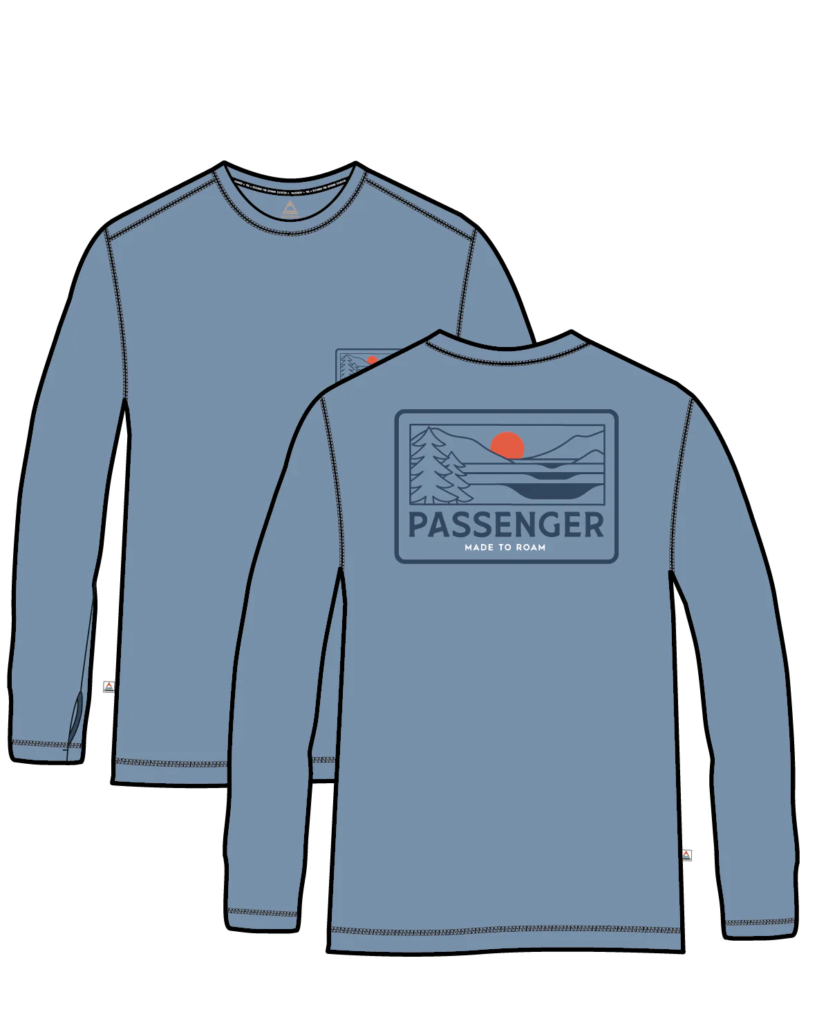 Roamscreen UPF50 Drirelease® Men's LS T-Shirt - Faded Denim - Image 11
