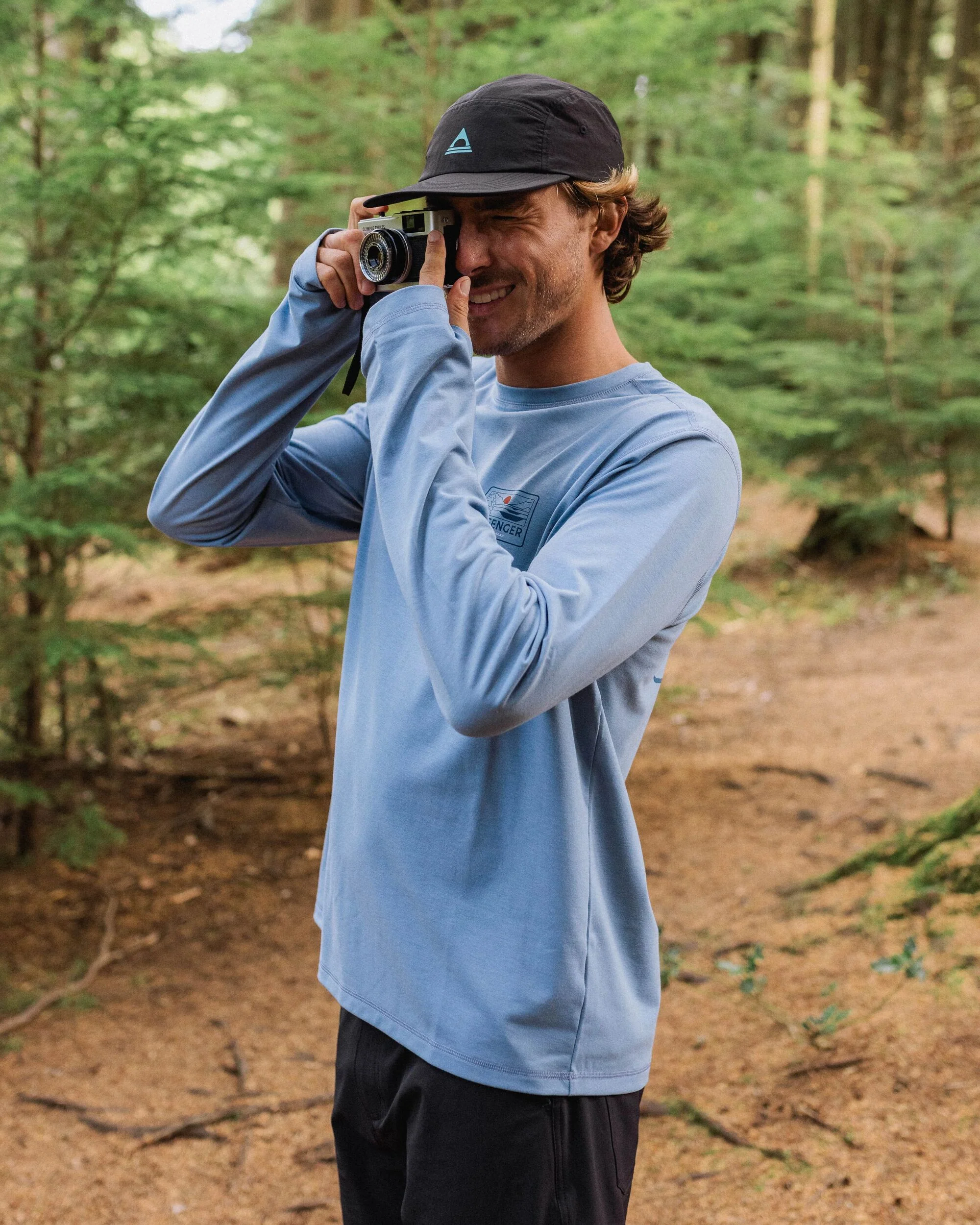 Roamscreen UPF50 Drirelease® Men's LS T-Shirt - Faded Denim - Image 4