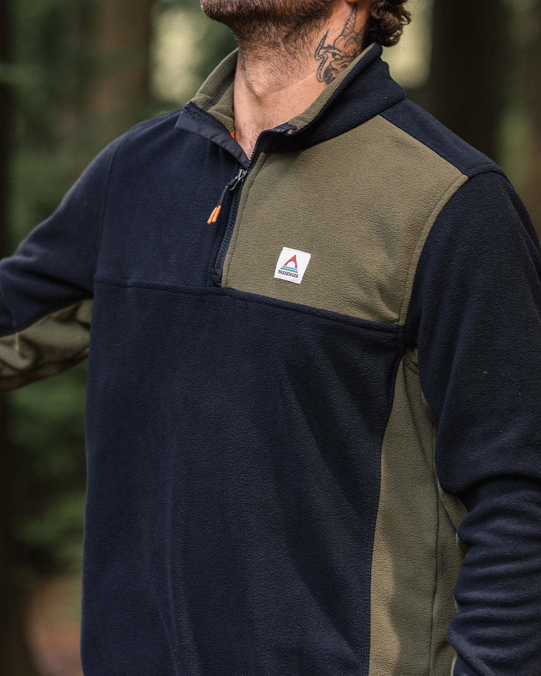 Root Polar 1/4 Zip Fleece - Black - Image 2