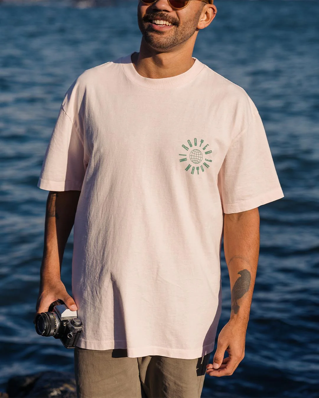 Rooted Relaxed Fit T-Shirt - Barely Pink - Image 2