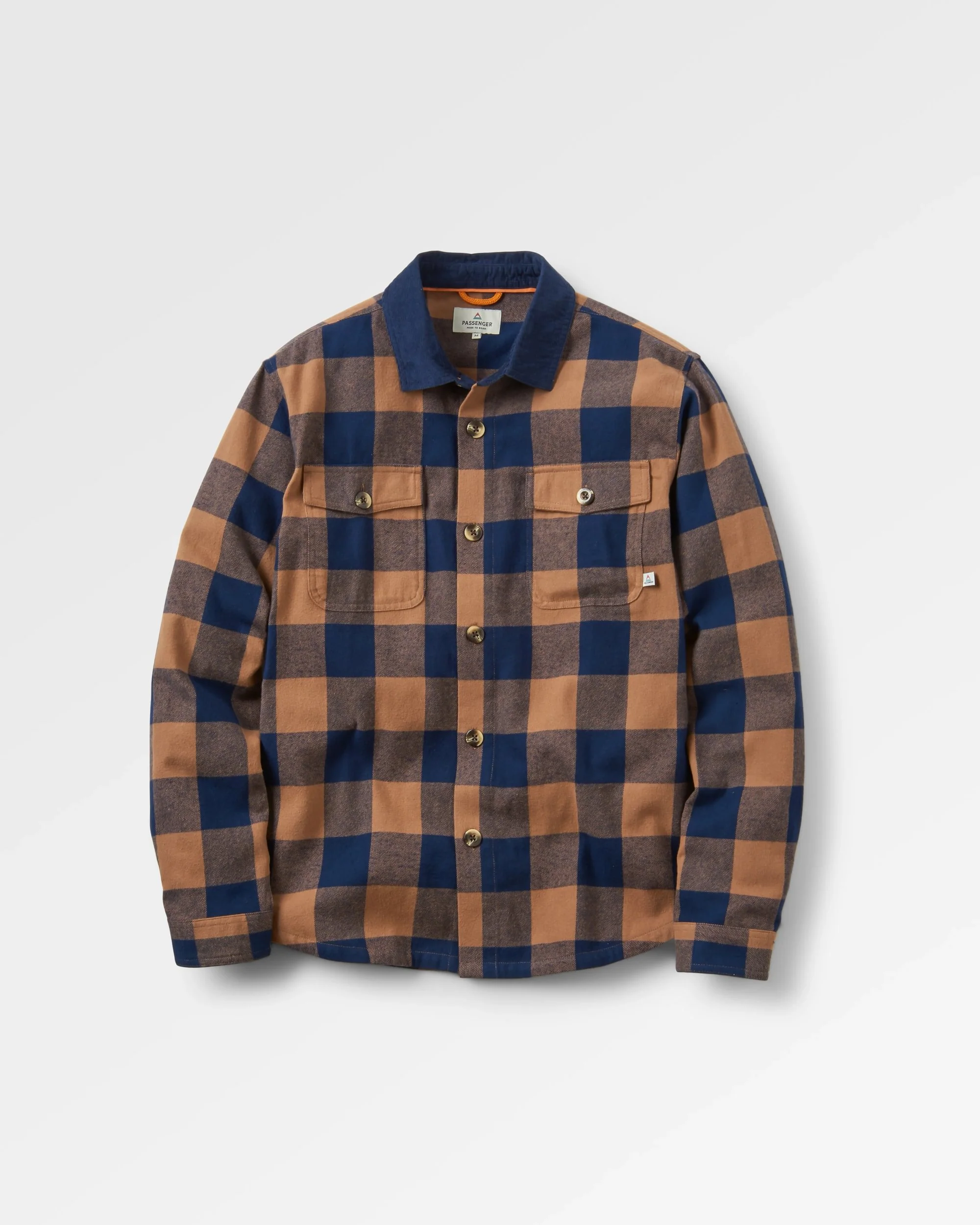 Rustic Organic Cotton Shirt - Toffee/Rich Navy Buffalo - Image 2