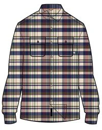 Rustic Organic Cotton Heavyweight Overshirt - Off White Check - Image 11