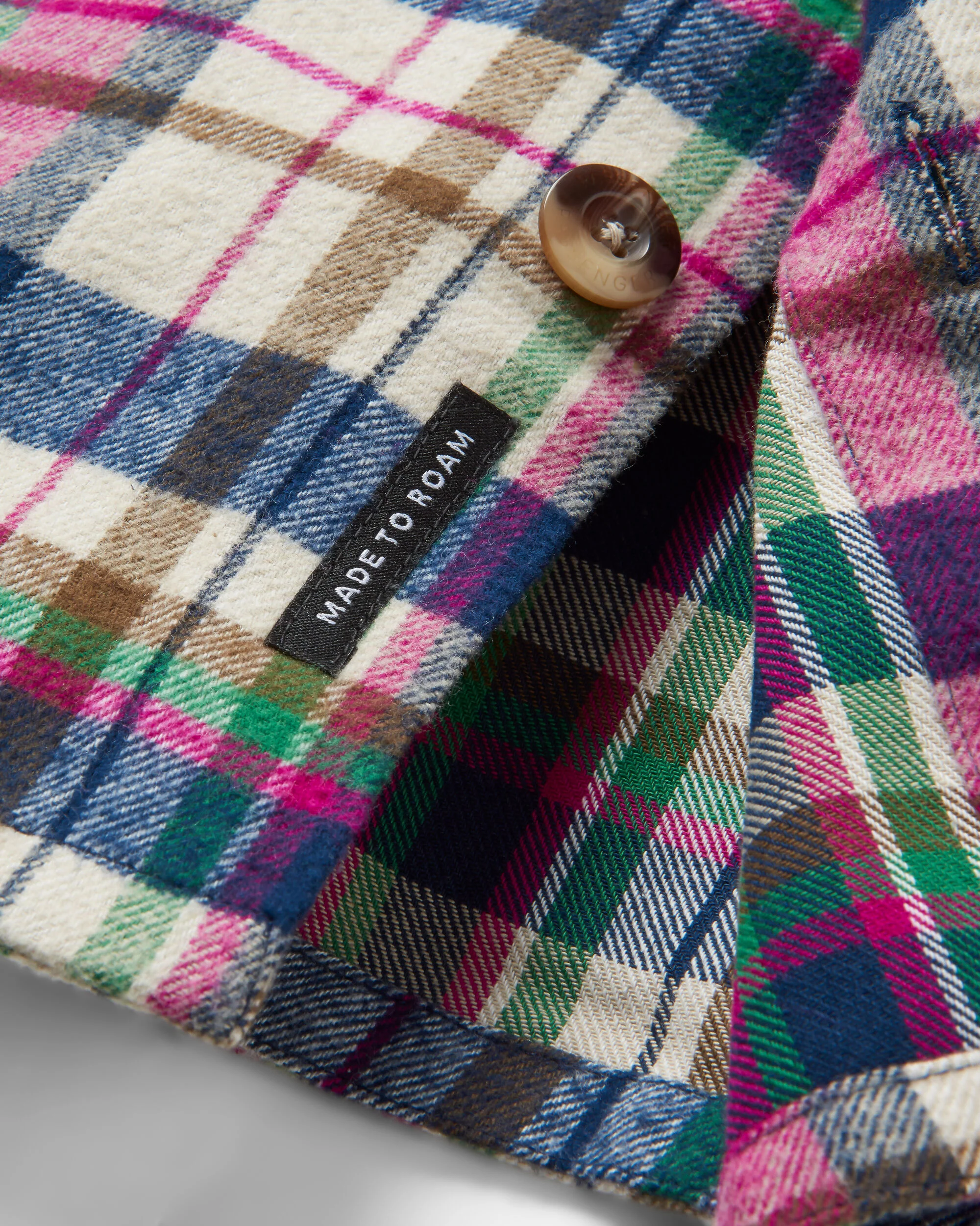 Rustic Organic Cotton Heavyweight Overshirt - Off White Check - Image 6