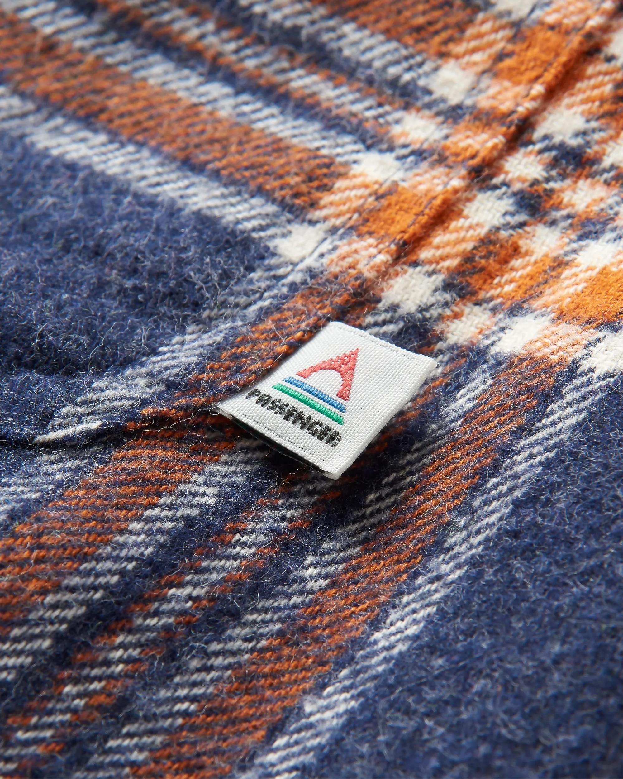 Rustic Organic Cotton Heavyweight Overshirt - Rich Navy Check - Image 12