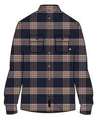 Rustic Organic Cotton Heavyweight Overshirt - Rich Navy Check - Image 16