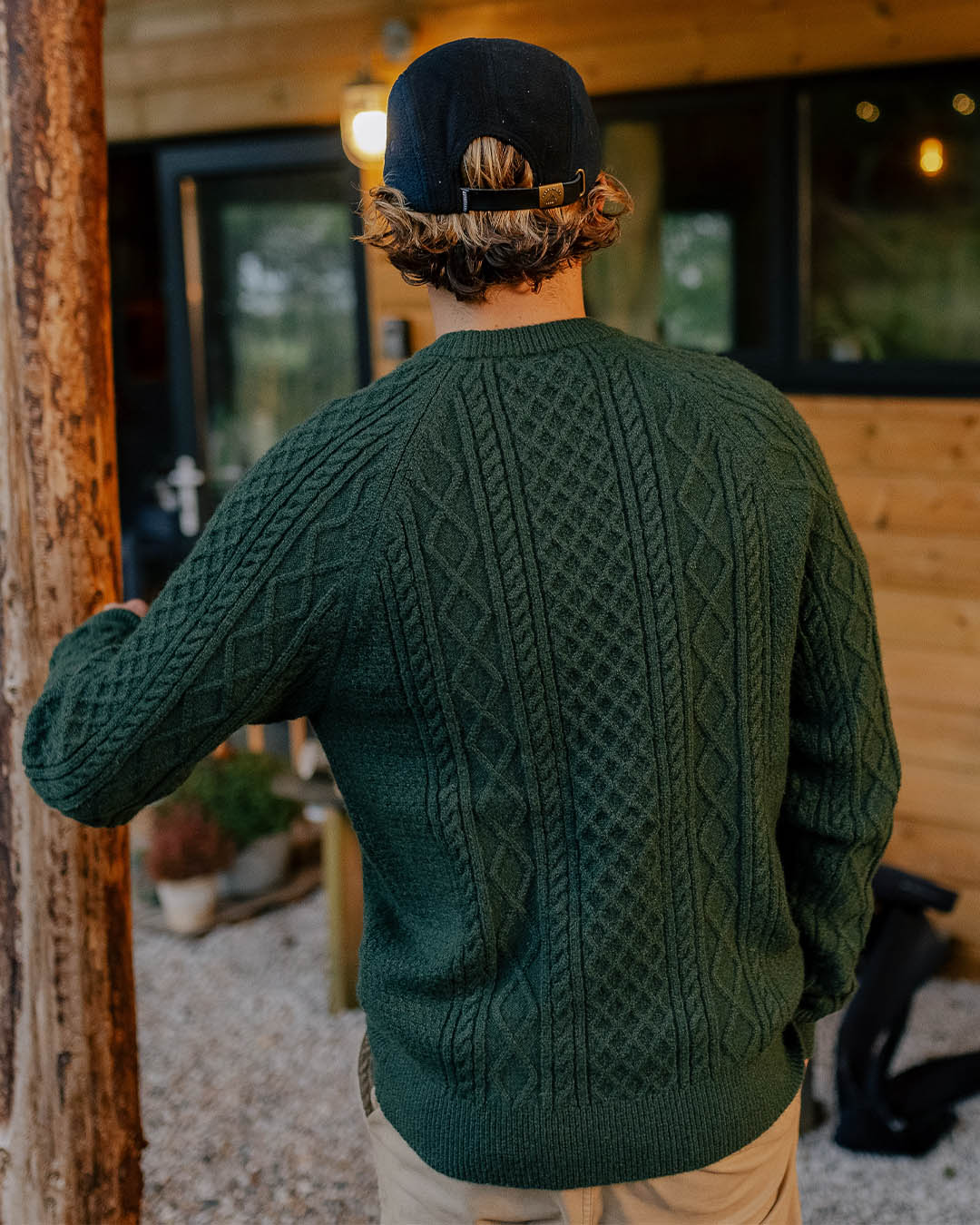 Sandbar Cable Knitted Jumper - Fir Tree - Image 4