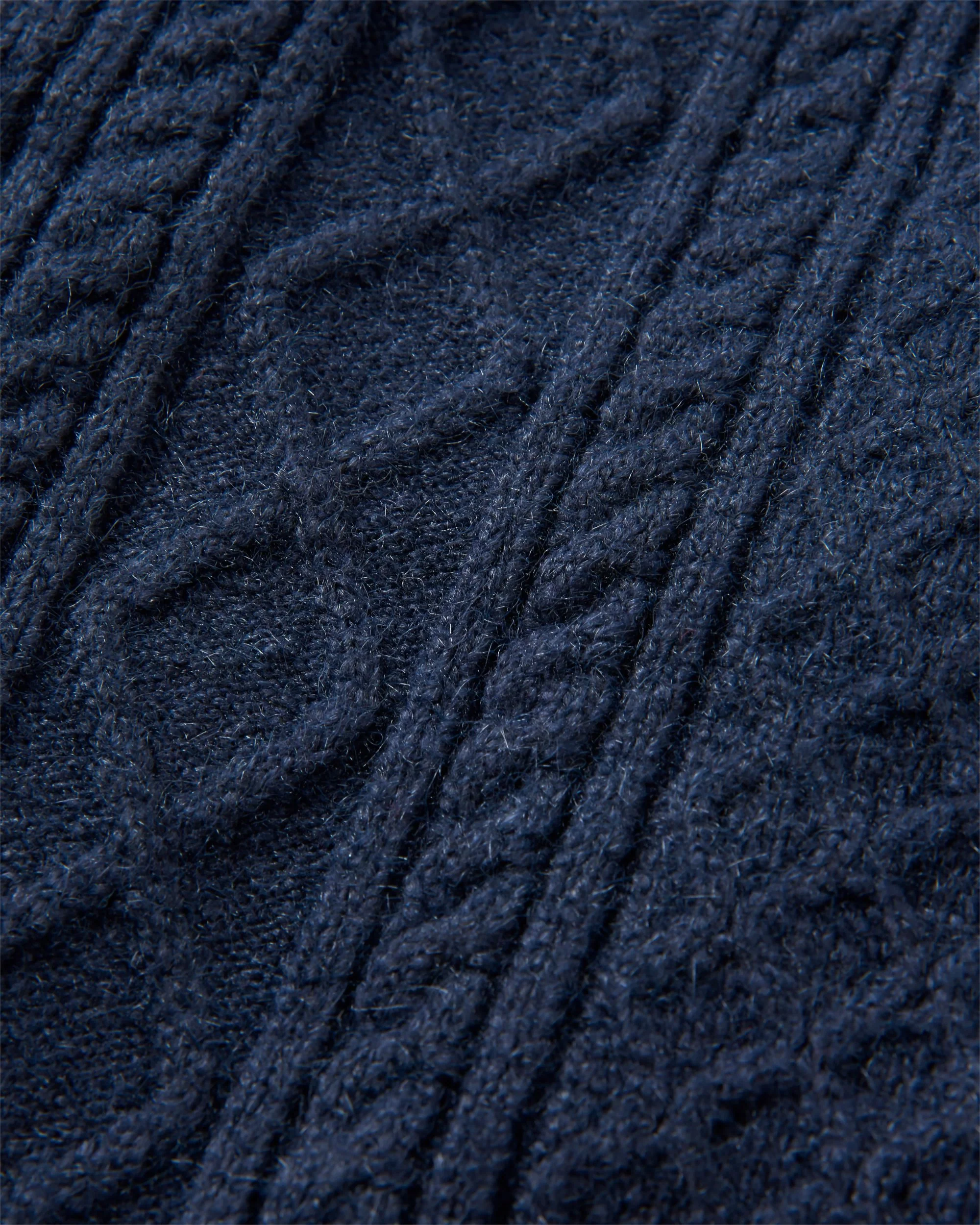 Sandbar Cable Knitted Jumper - Rich Navy - Image 3