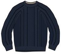 Sandbar Cable Knitted Jumper - Rich Navy - Image 6