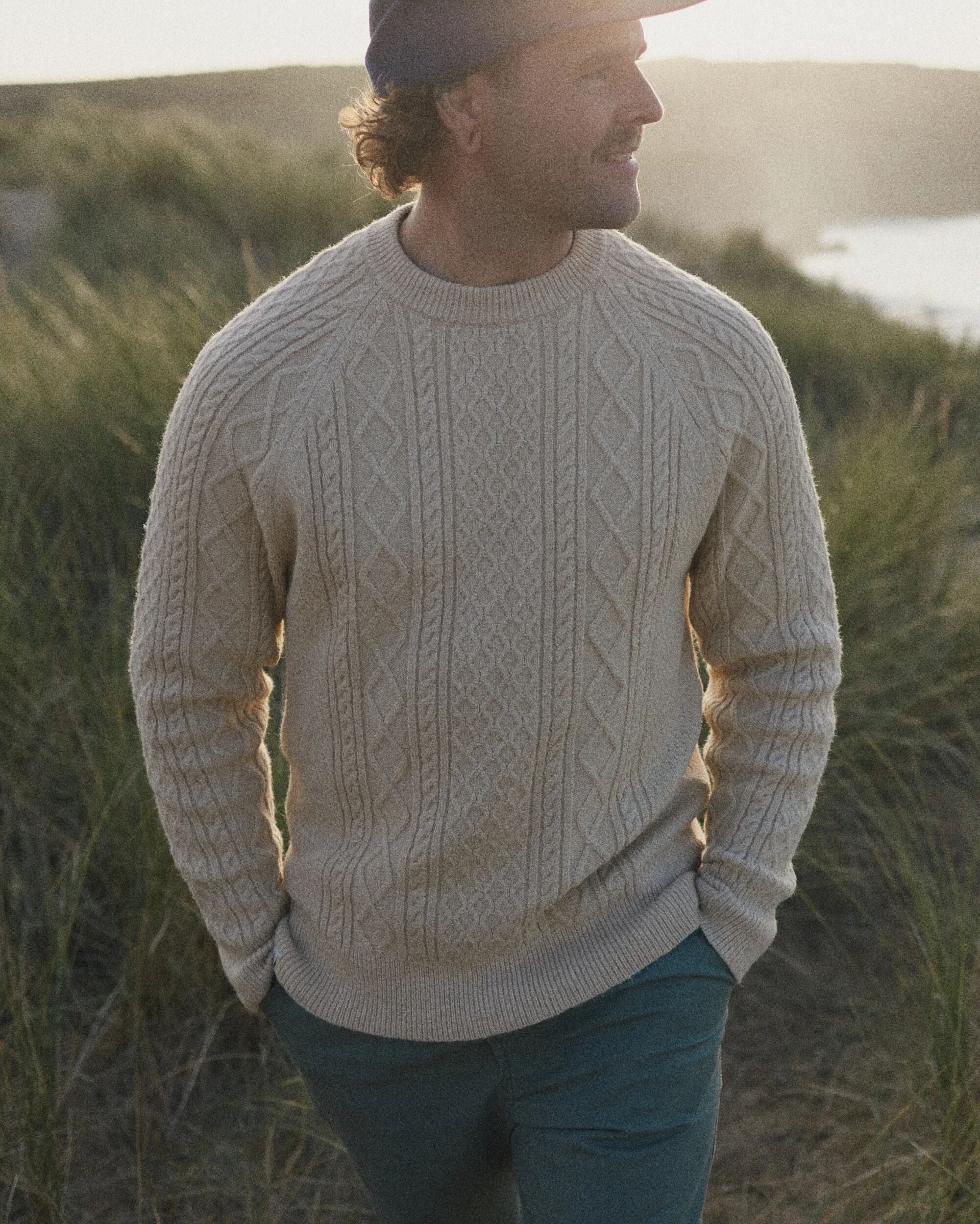 Sandbar Cable Knitted Jumper - Stone - Image 3