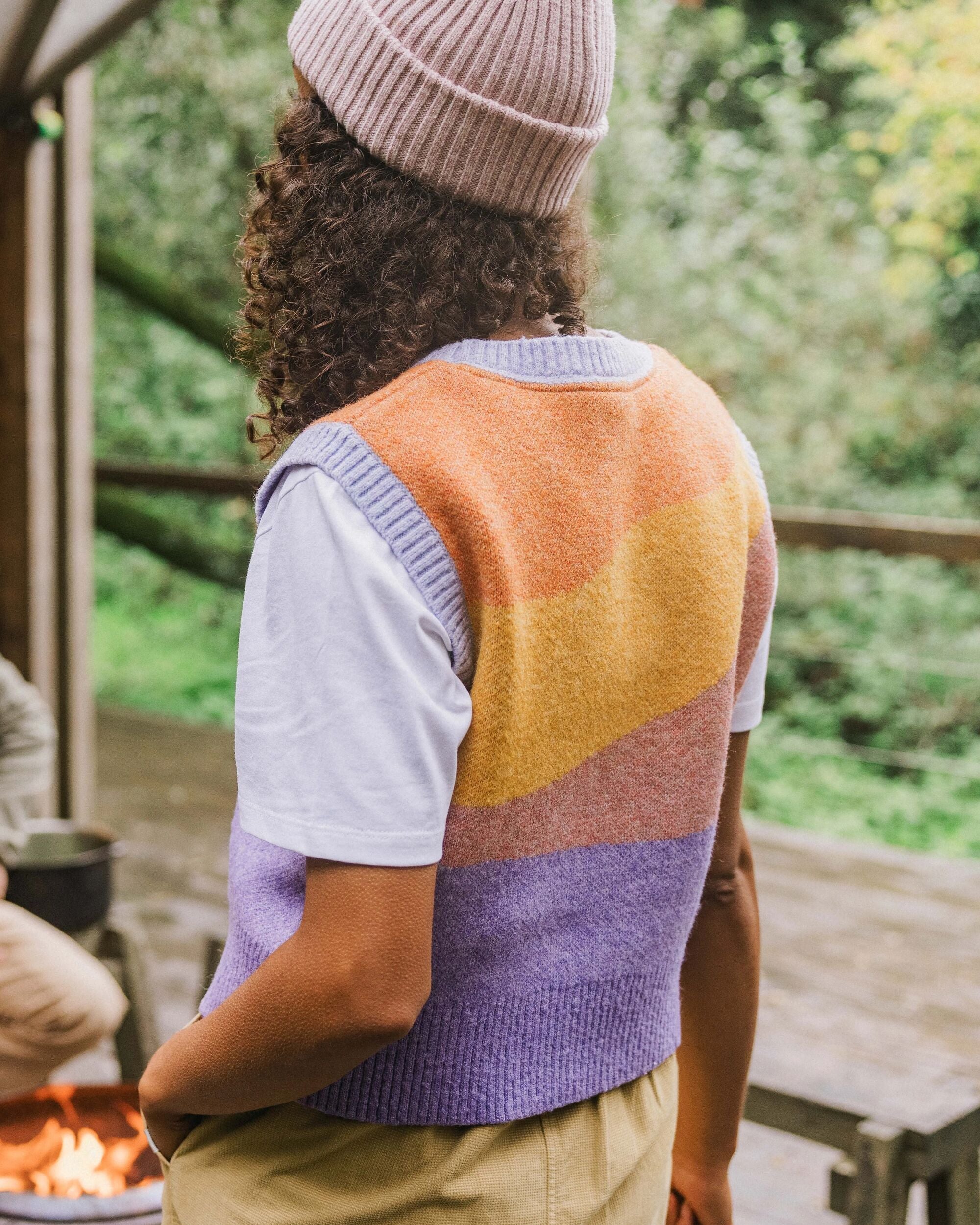 Scenic Knitted Vest - Scenic Sunrise Orange - Image 5